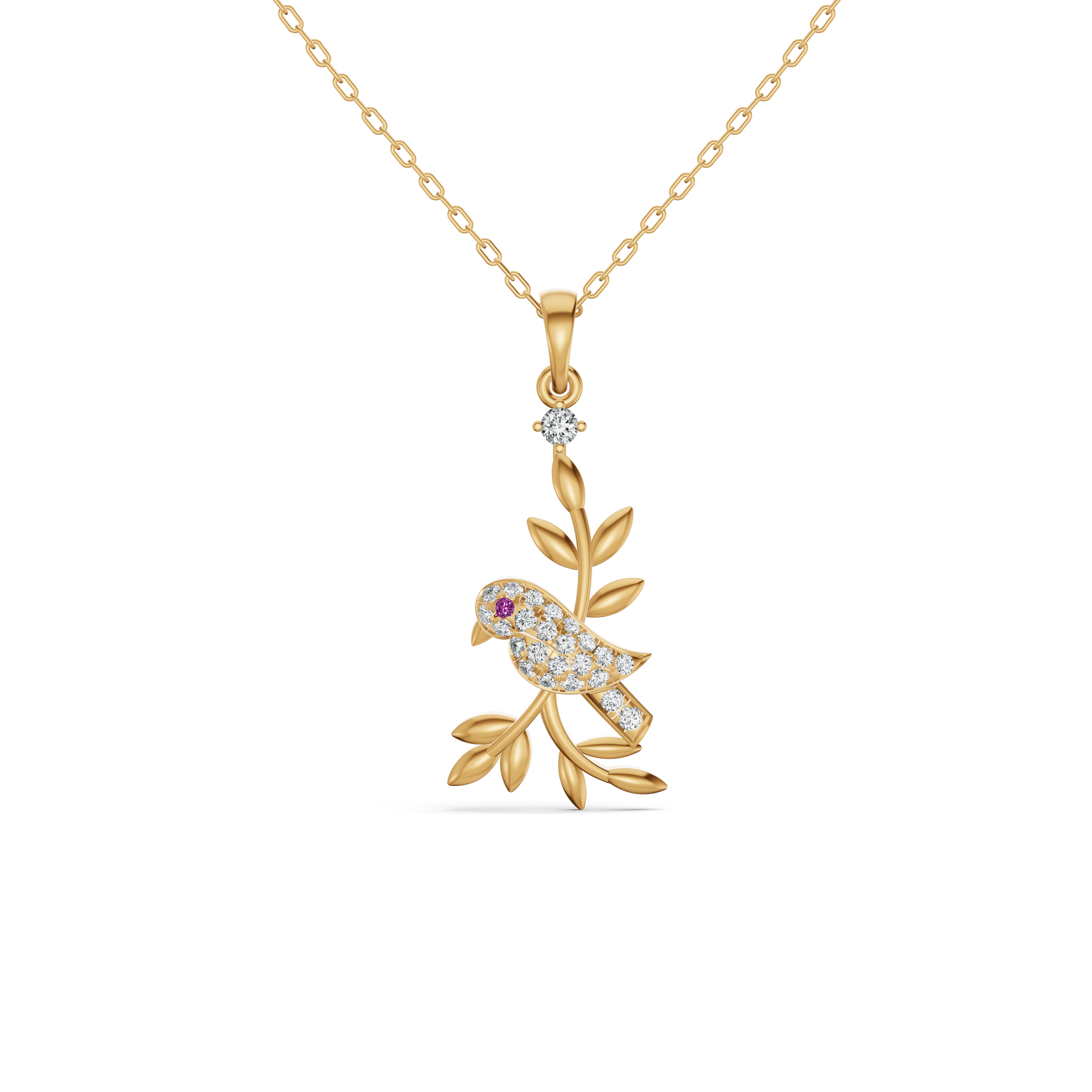 Serene Bird Diamond Pendant