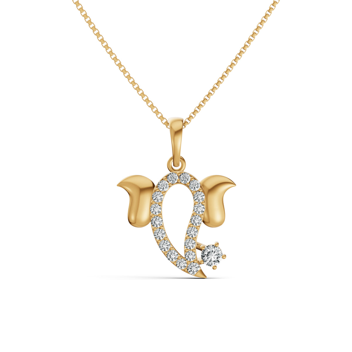 Divine Ganesha Diamond Pendant