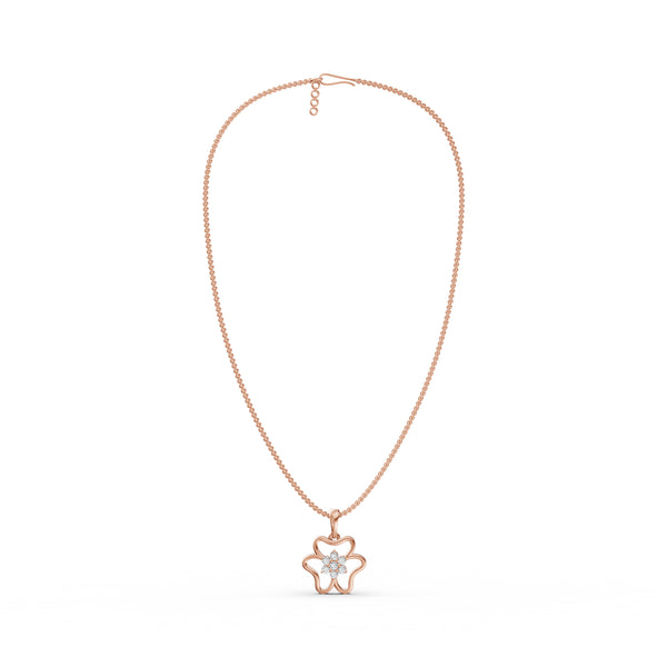Diamond Flower Pendant