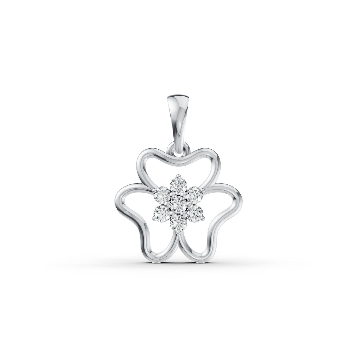 Diamond Flower Pendant