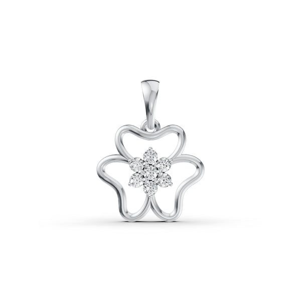 Diamond Flower Pendant