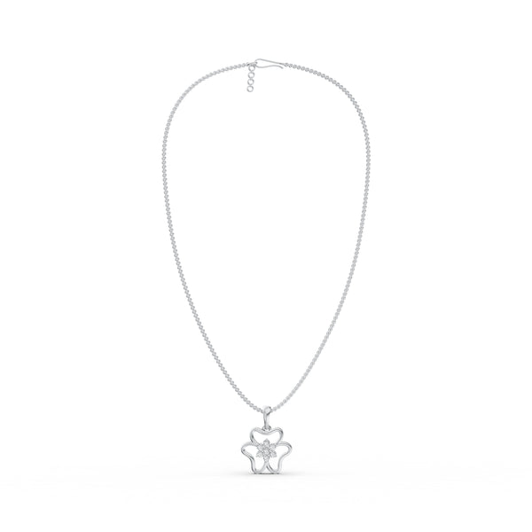 Diamond Flower Pendant