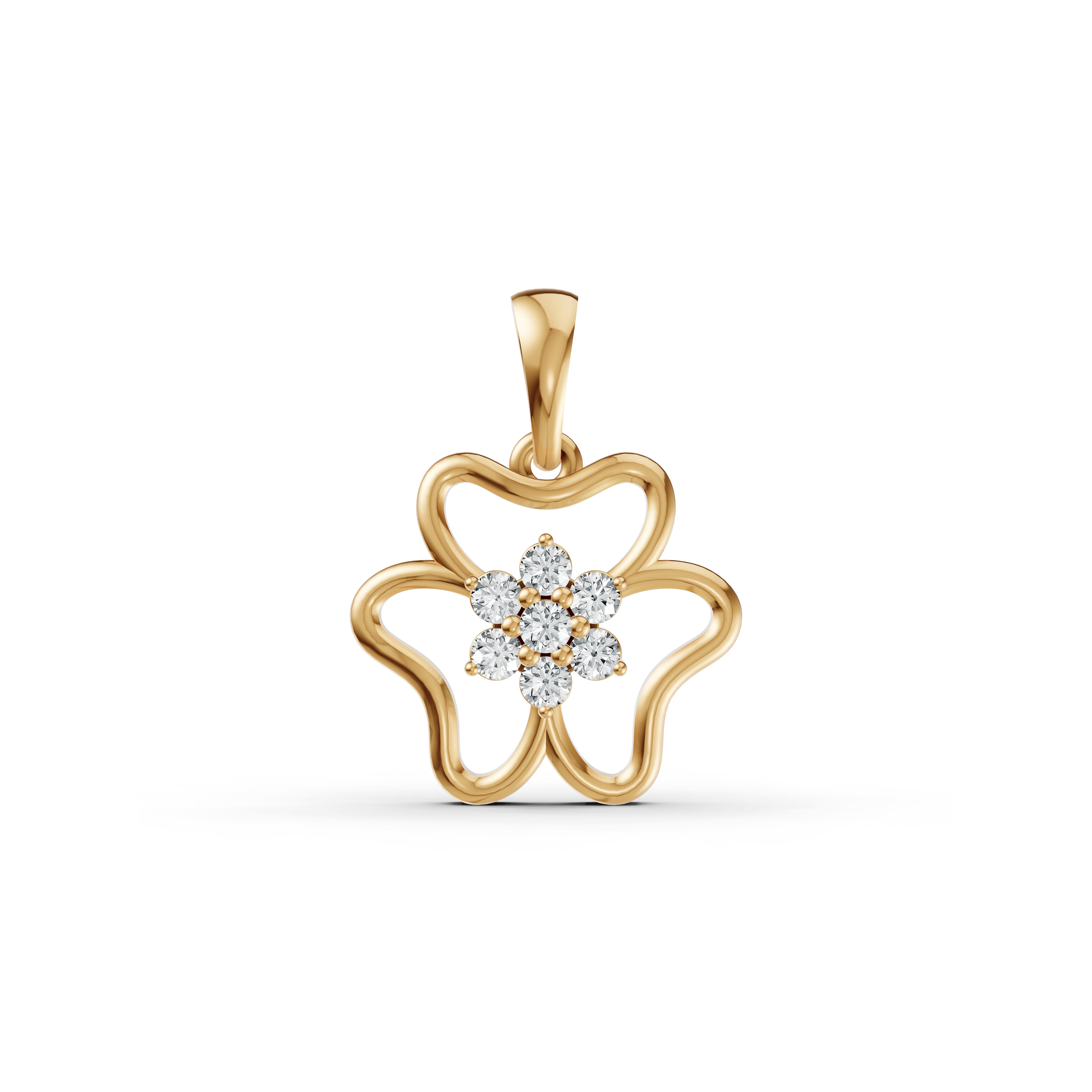 Diamond Flower Pendant