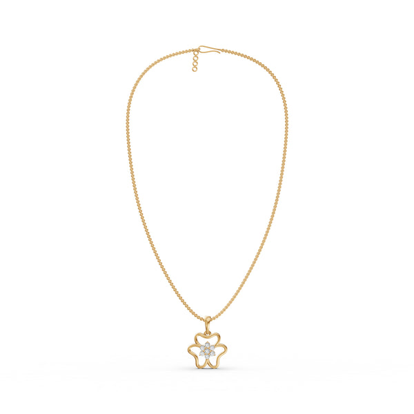Diamond Flower Pendant