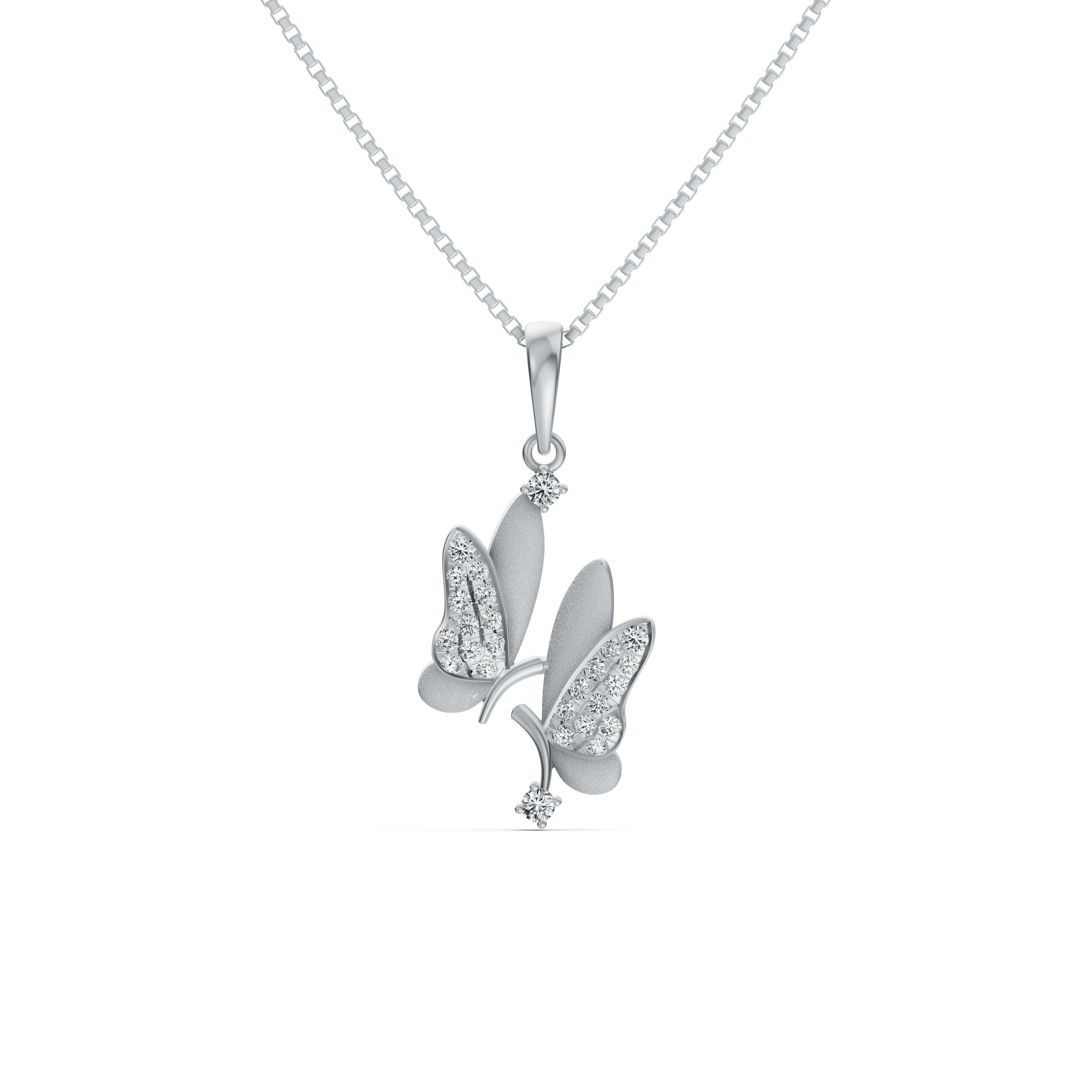 Butterfly Whispers Diamond Pendant