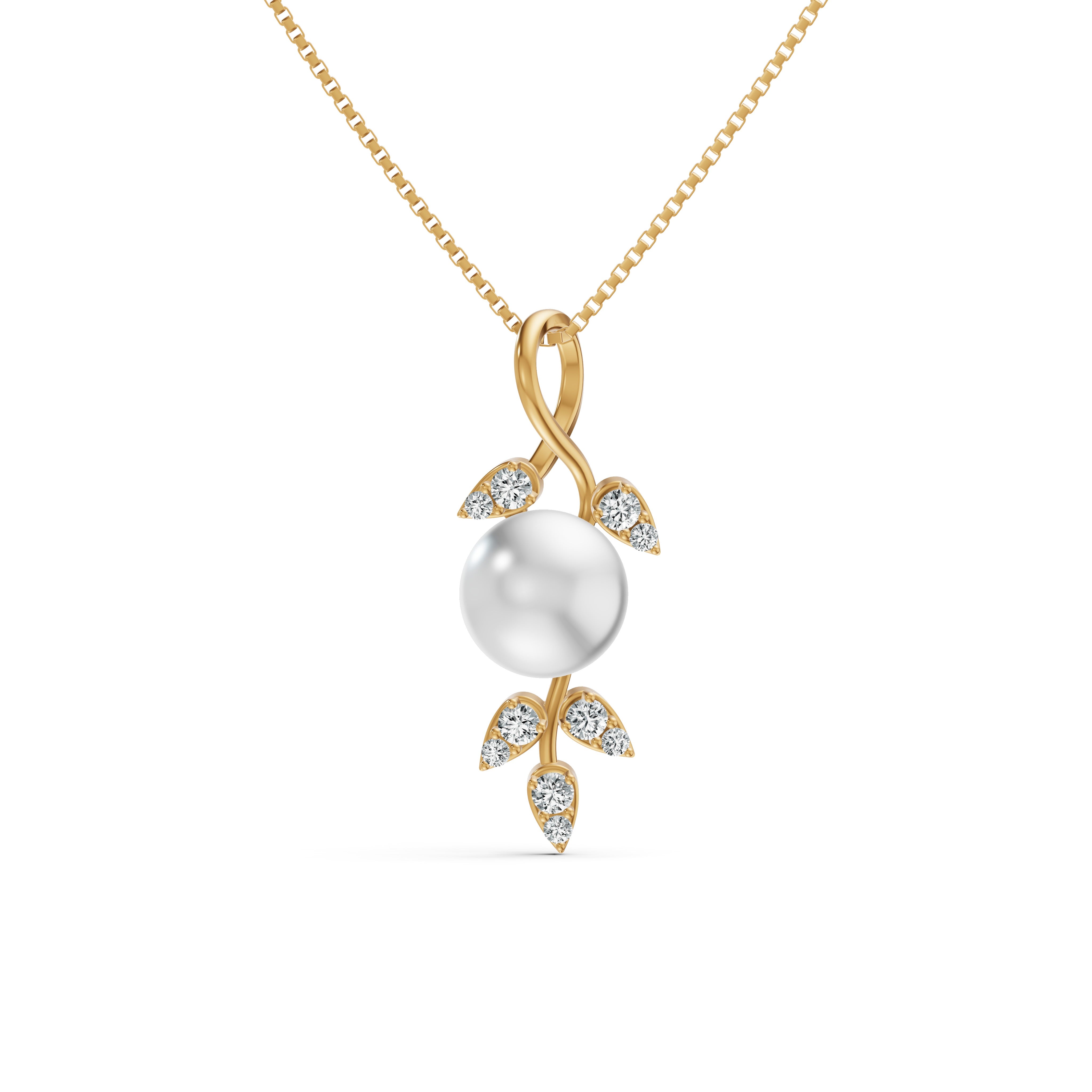 Pearl Vine Diamond Pendant