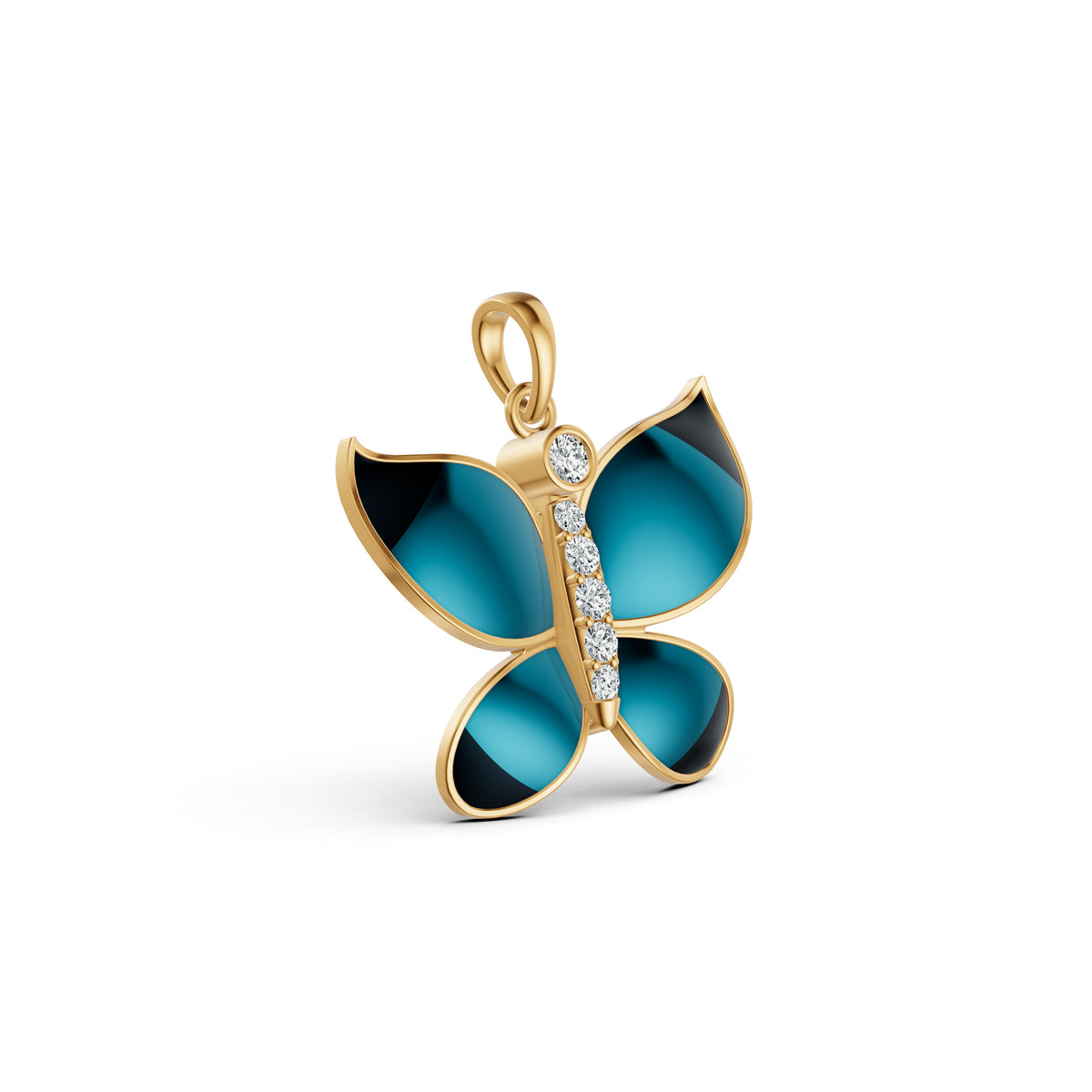 Midnight Butterfly Diamond Pendant