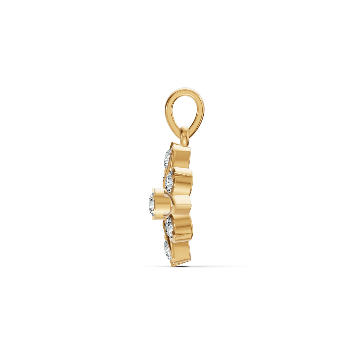 Radiant Blossom Diamond Pendant