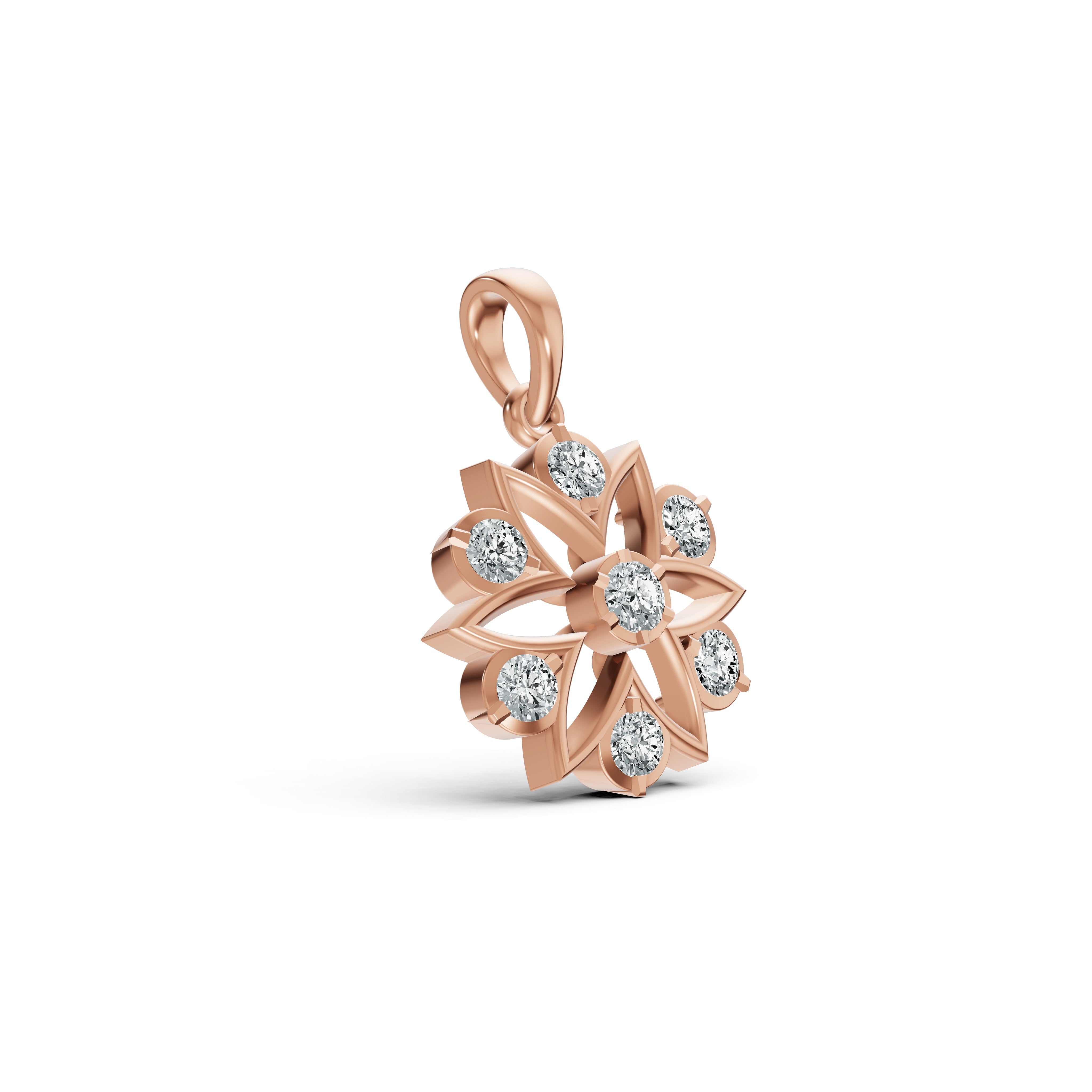 Radiant Blossom Diamond Pendant