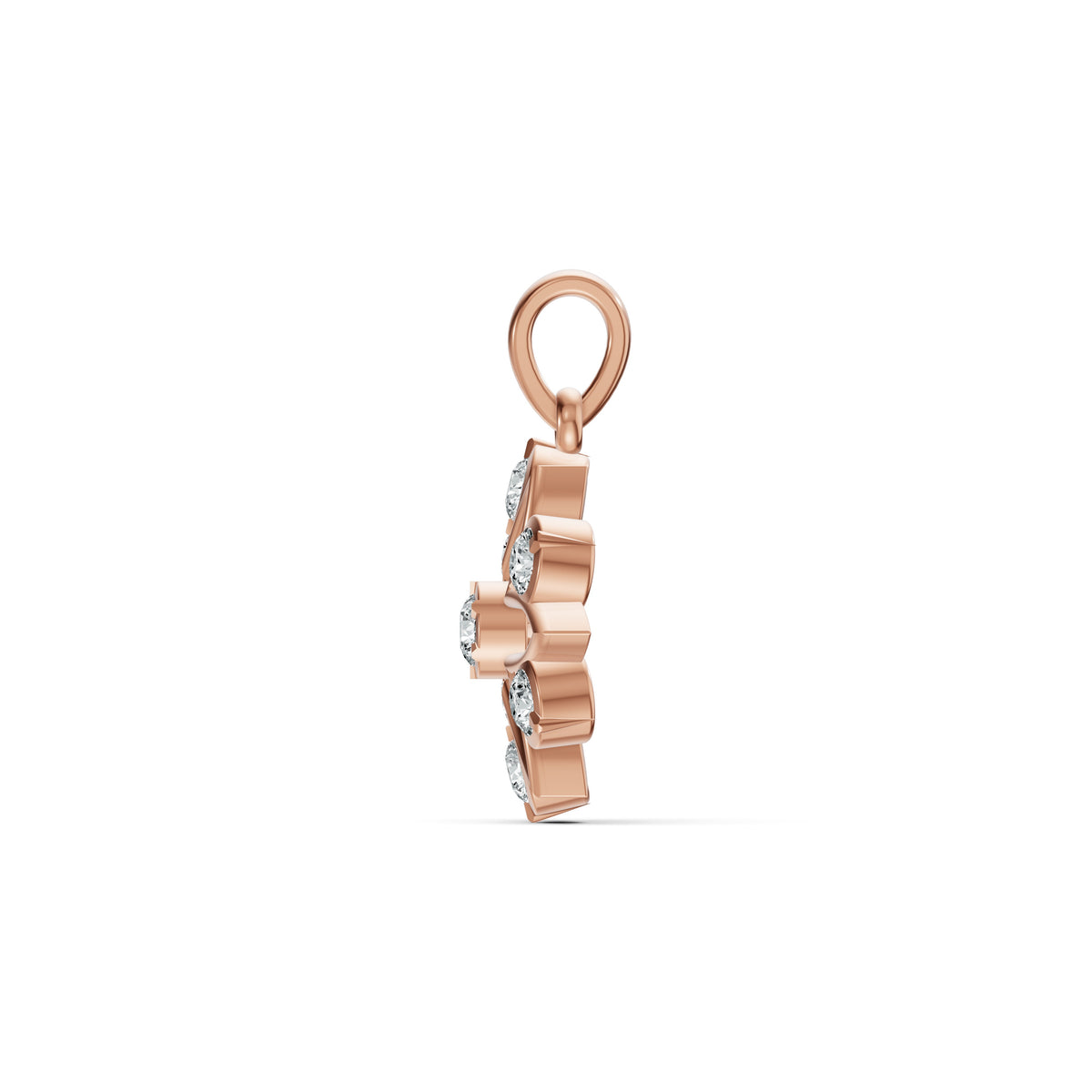 Radiant Blossom Diamond Pendant