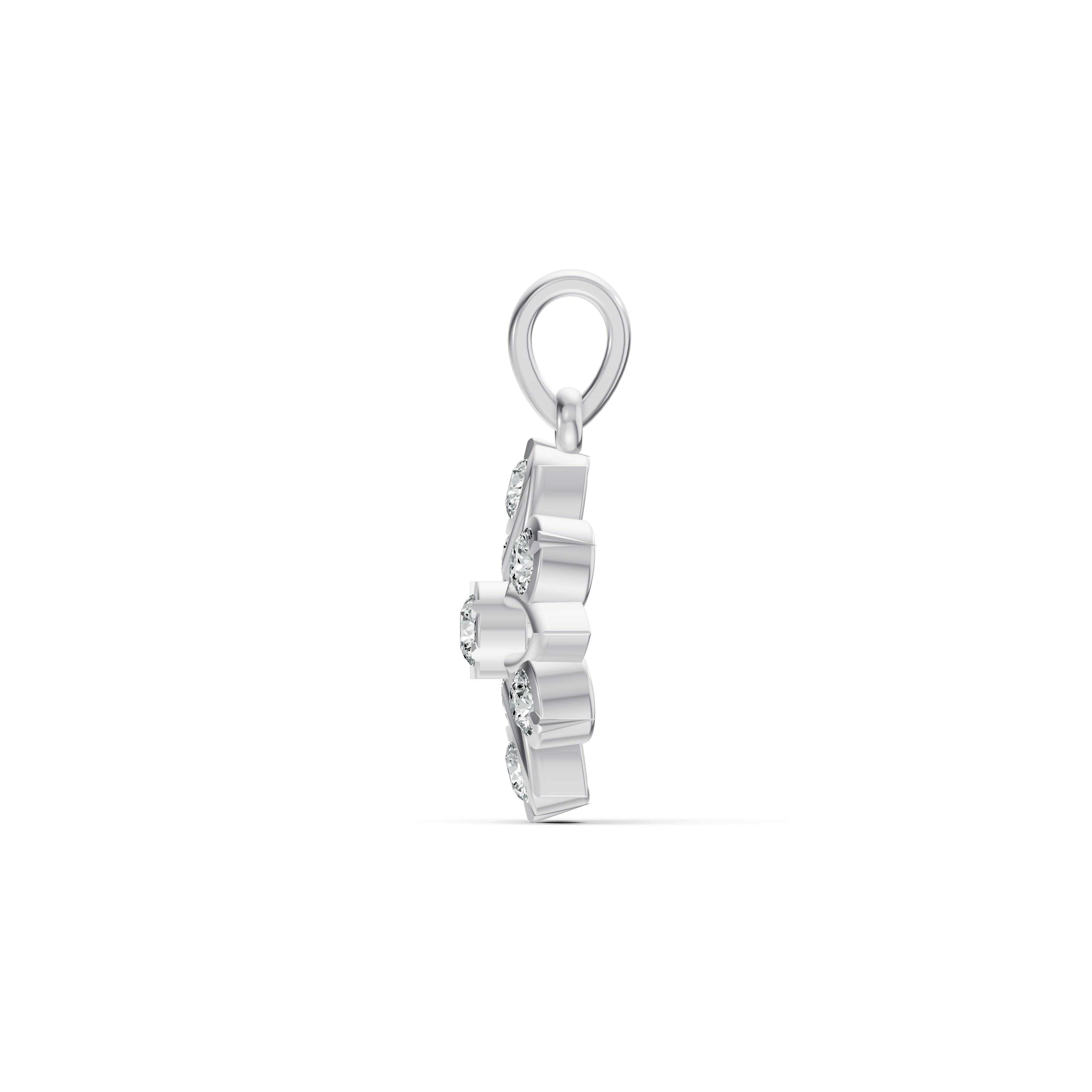 Radiant Blossom Diamond Pendant