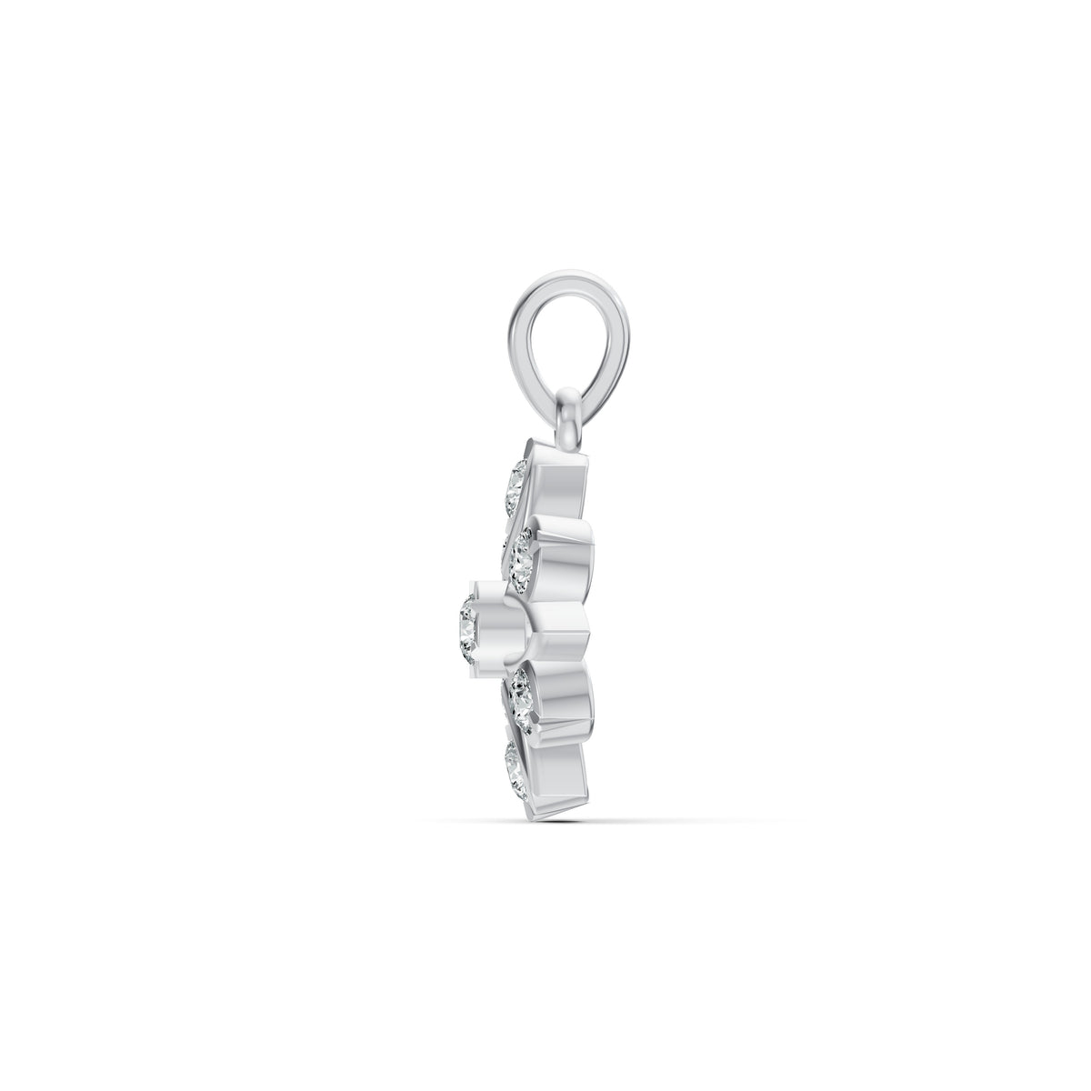 Radiant Blossom Diamond Pendant