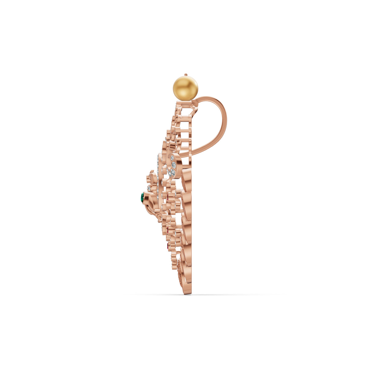 Heritage Peacock Kasu Pendant