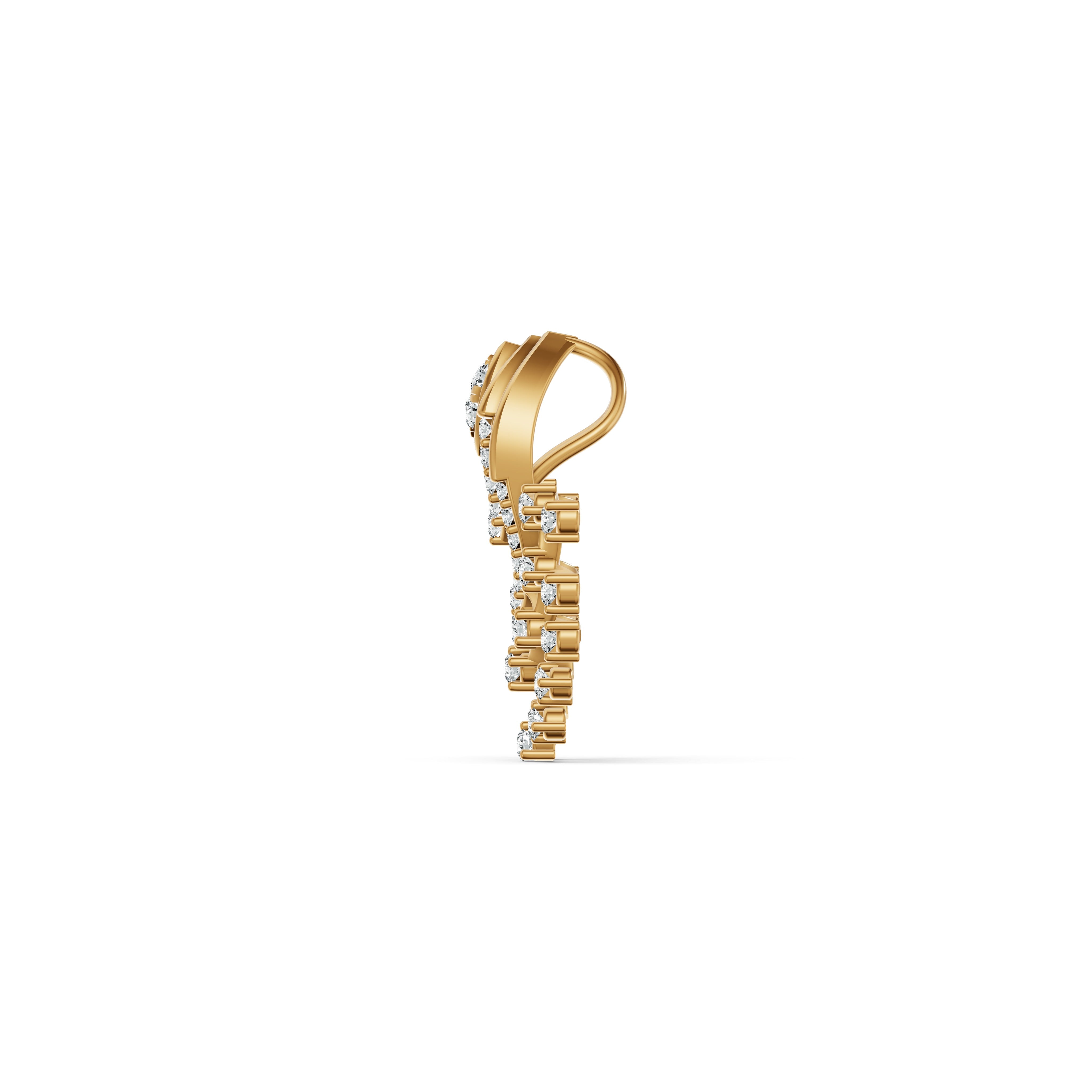 Lattice Fan Diamond Pendant