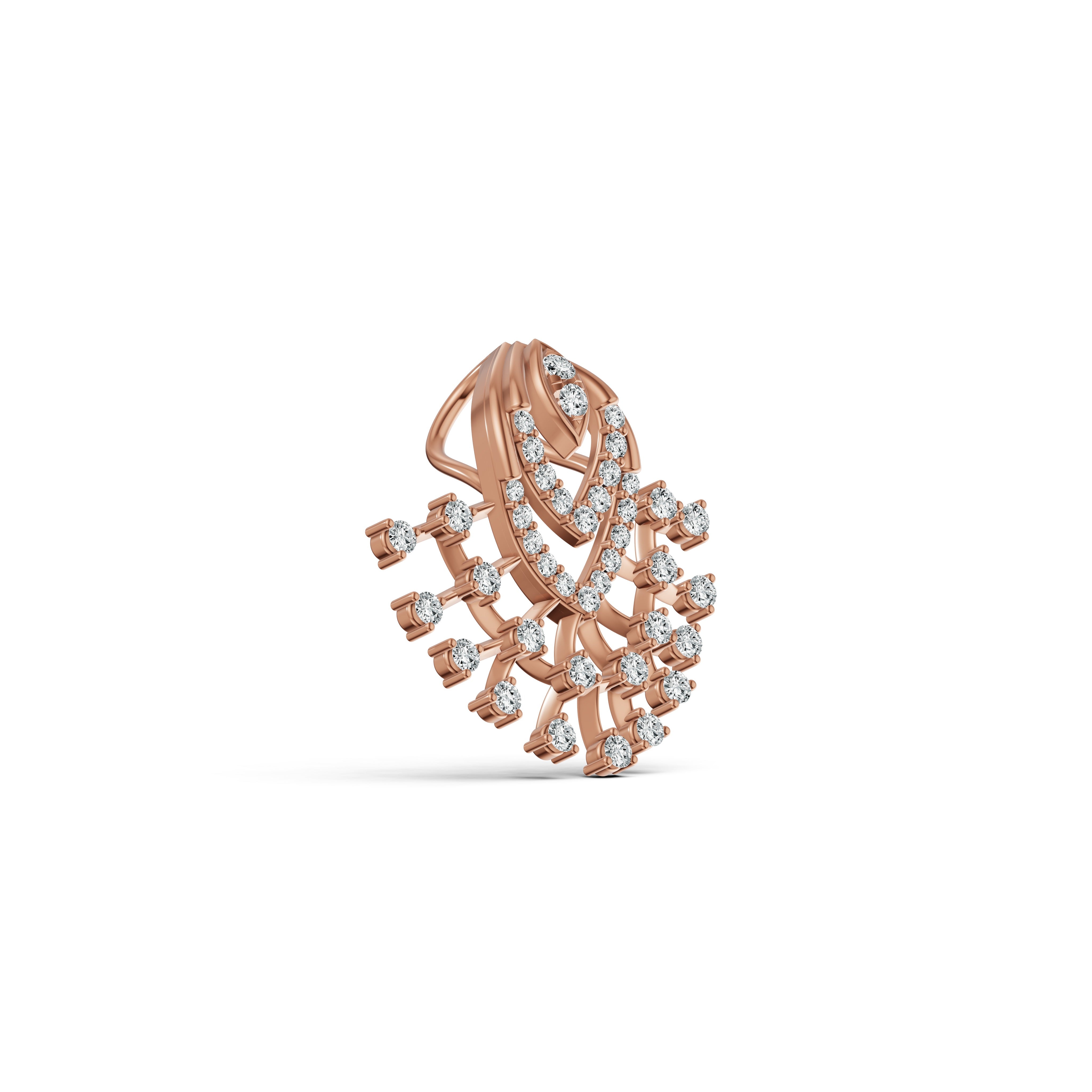Lattice Fan Diamond Pendant