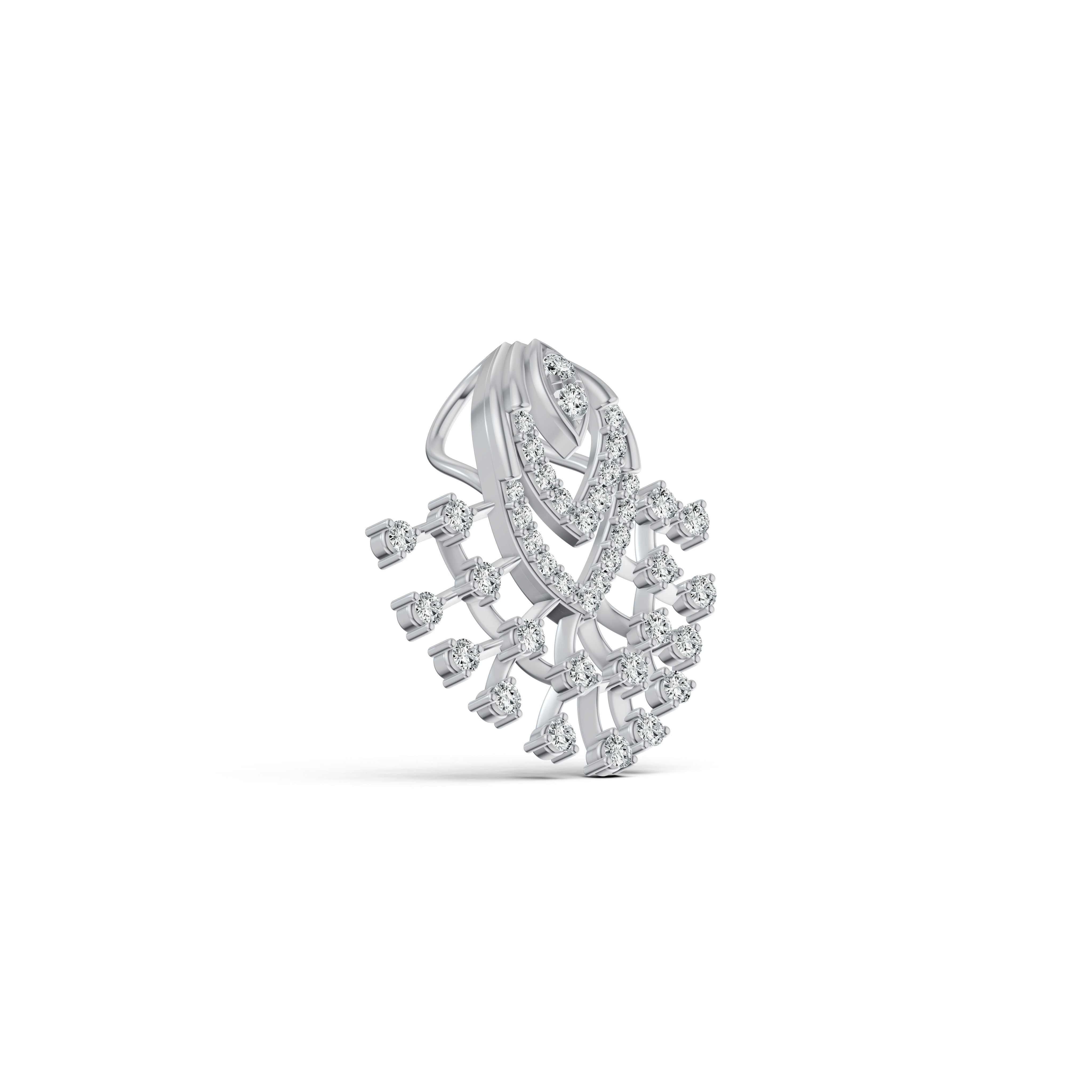 Lattice Fan Diamond Pendant