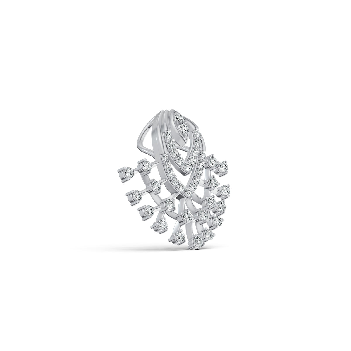 Lattice Fan Diamond Pendant