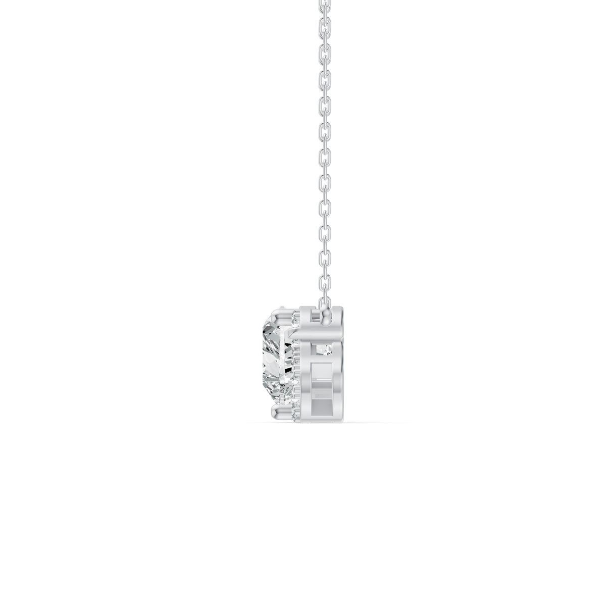 Solitaire Heart Initial Diamond Pendant with Chain