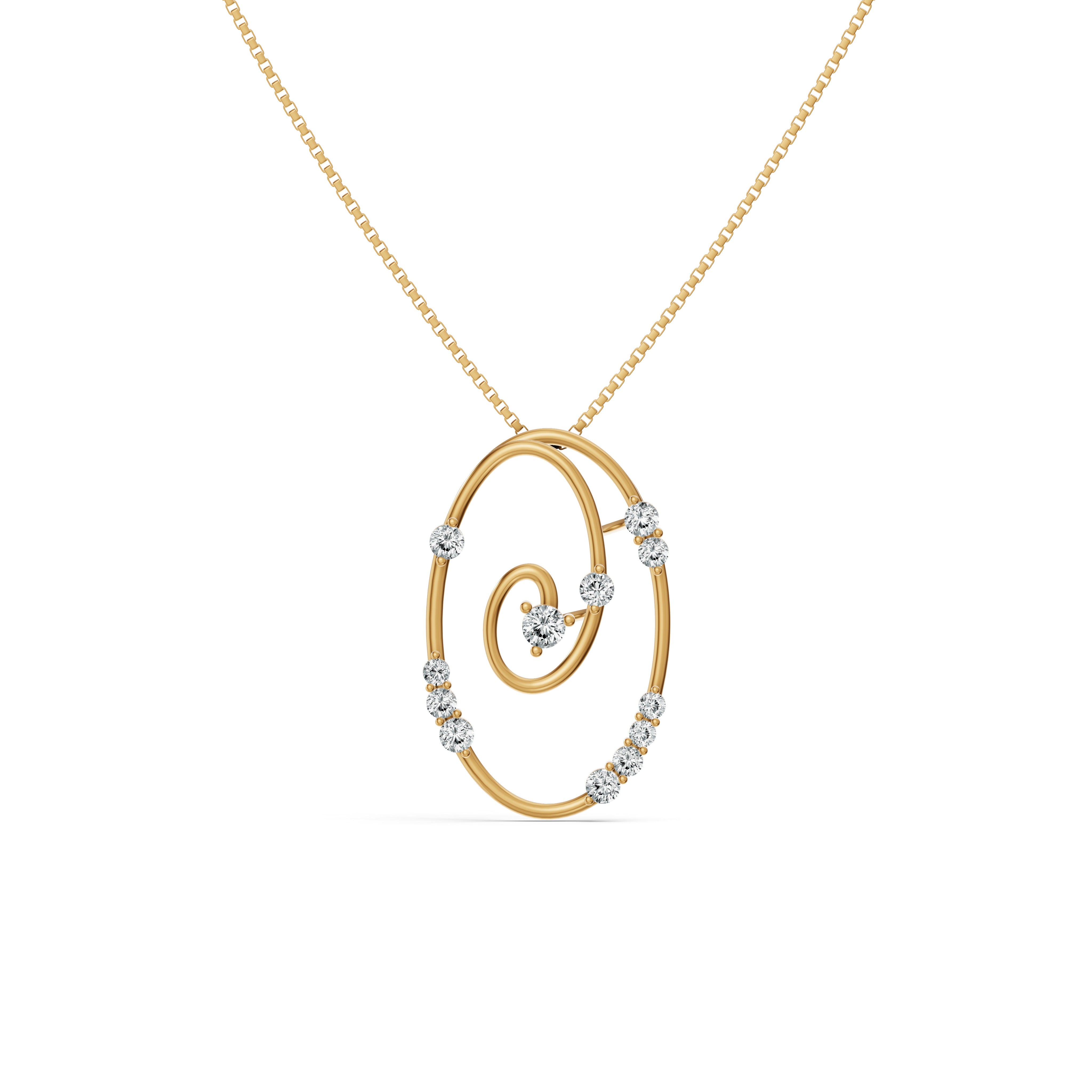Spiral Reverie Diamond Pendant