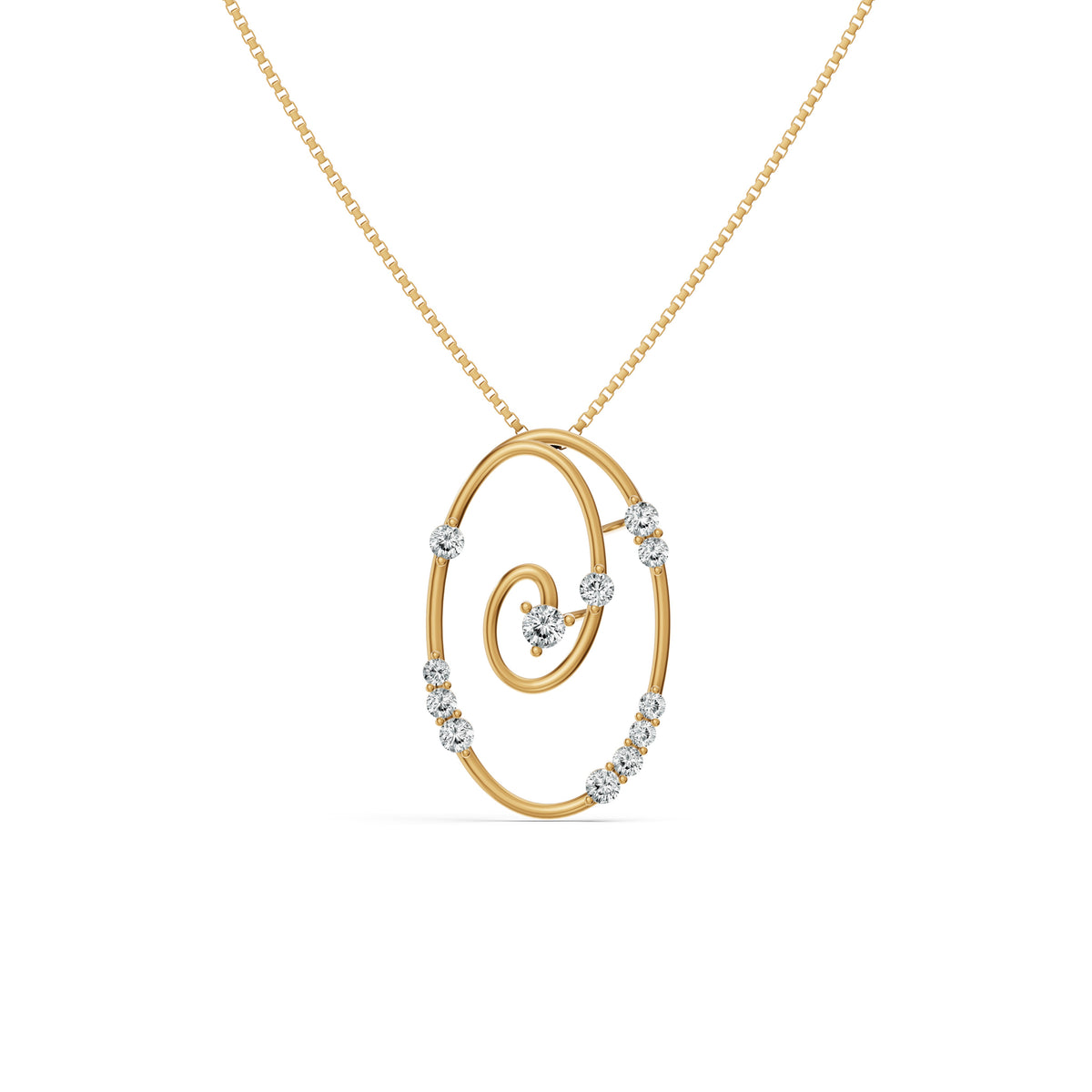 Spiral Reverie Diamond Pendant