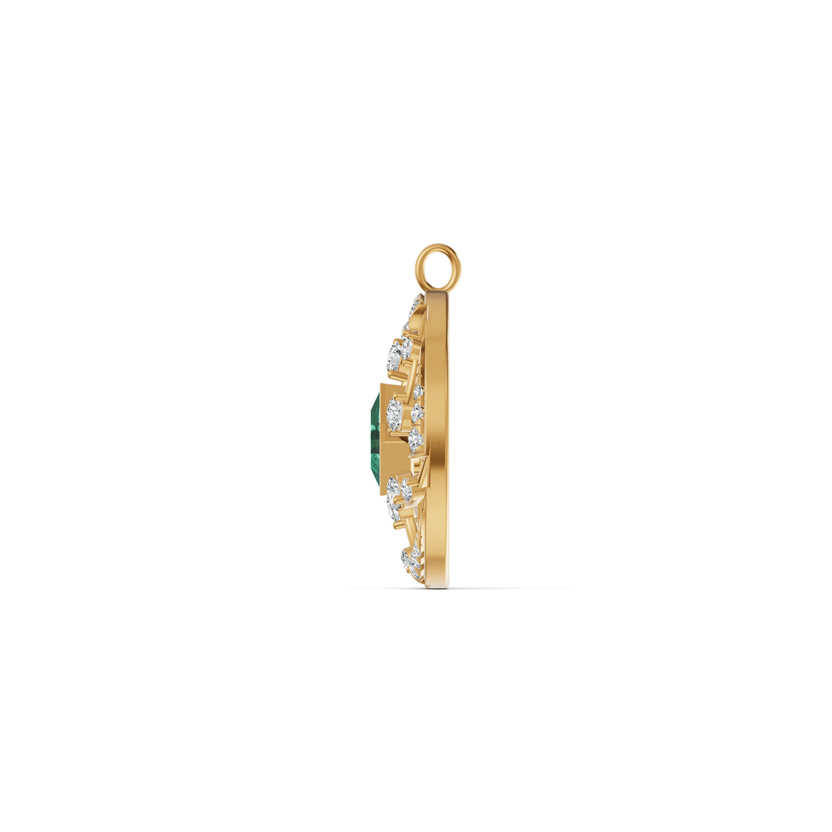 Orbit Gemstone Diamond Pendant