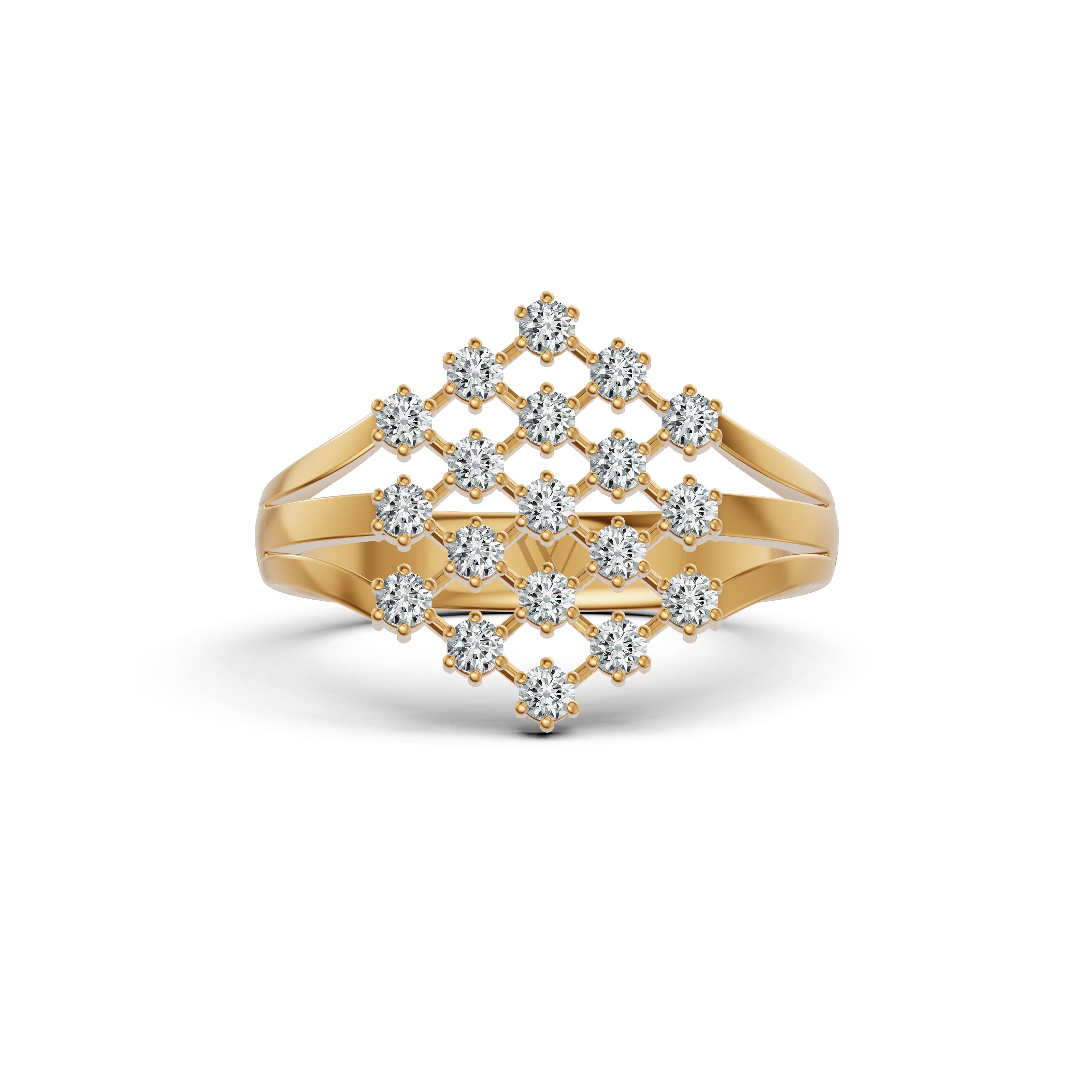 Interlocking Criss Cross Diamond Ring