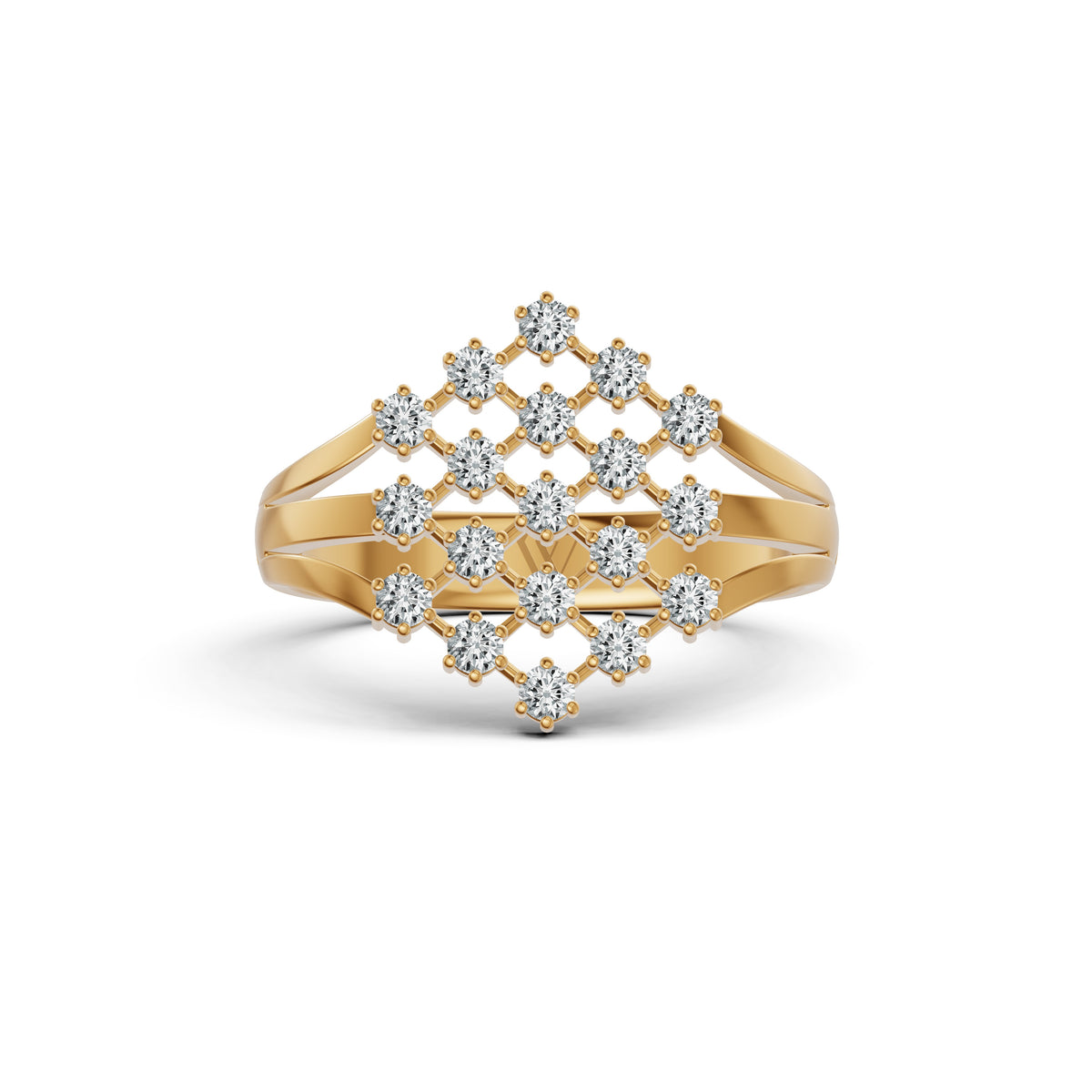Interlocking Criss Cross Diamond Ring