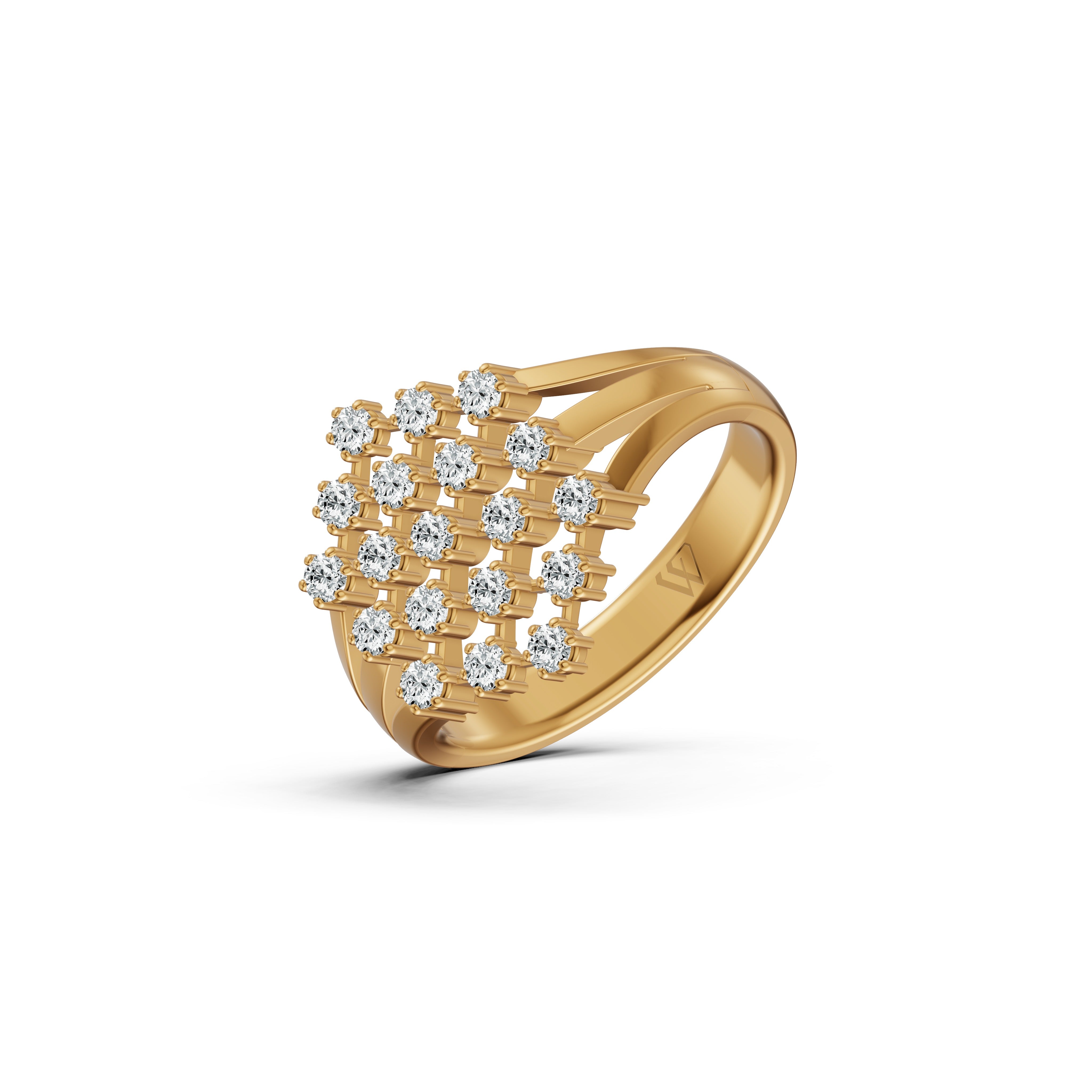 Interlocking Criss Cross Diamond Ring