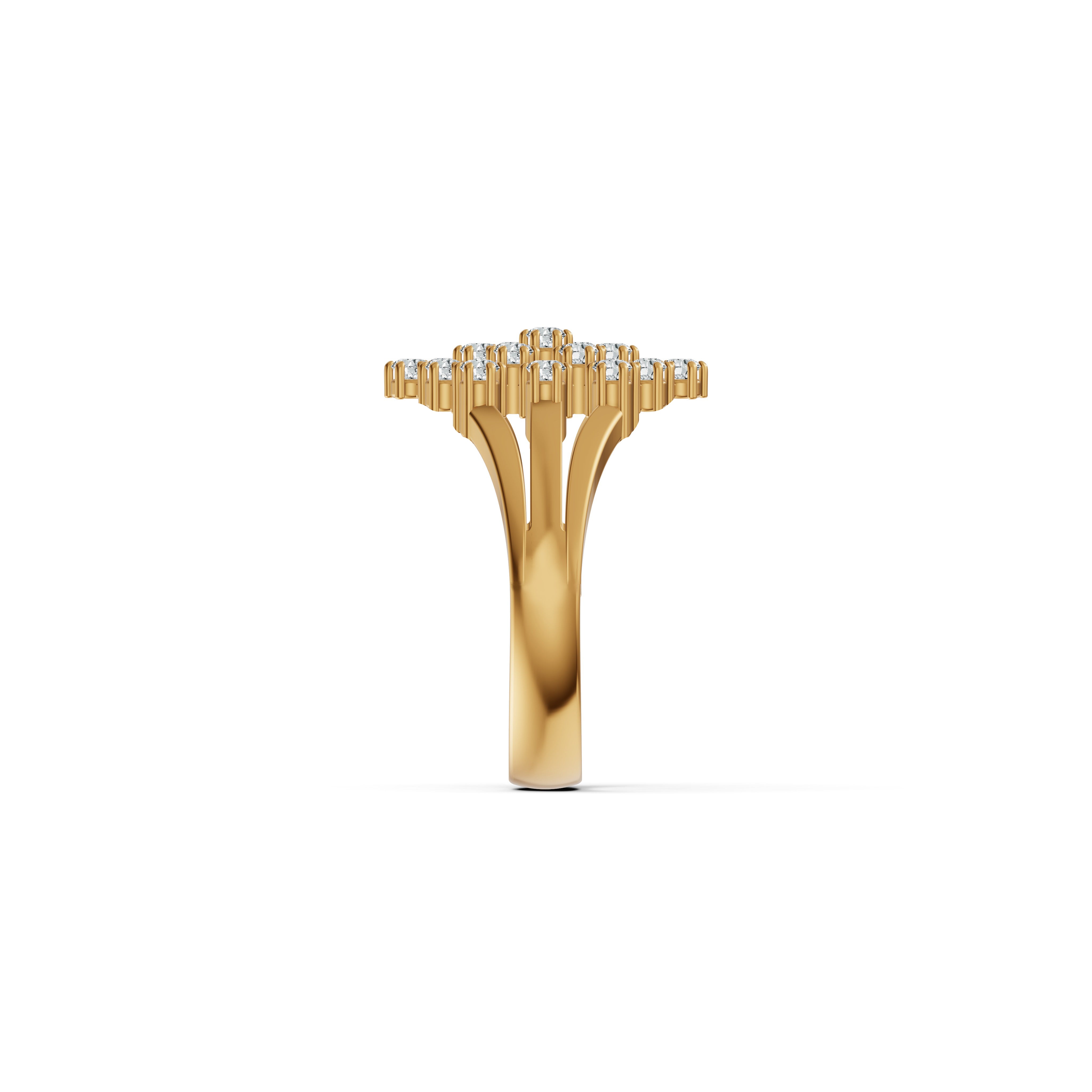 Interlocking Criss Cross Diamond Ring