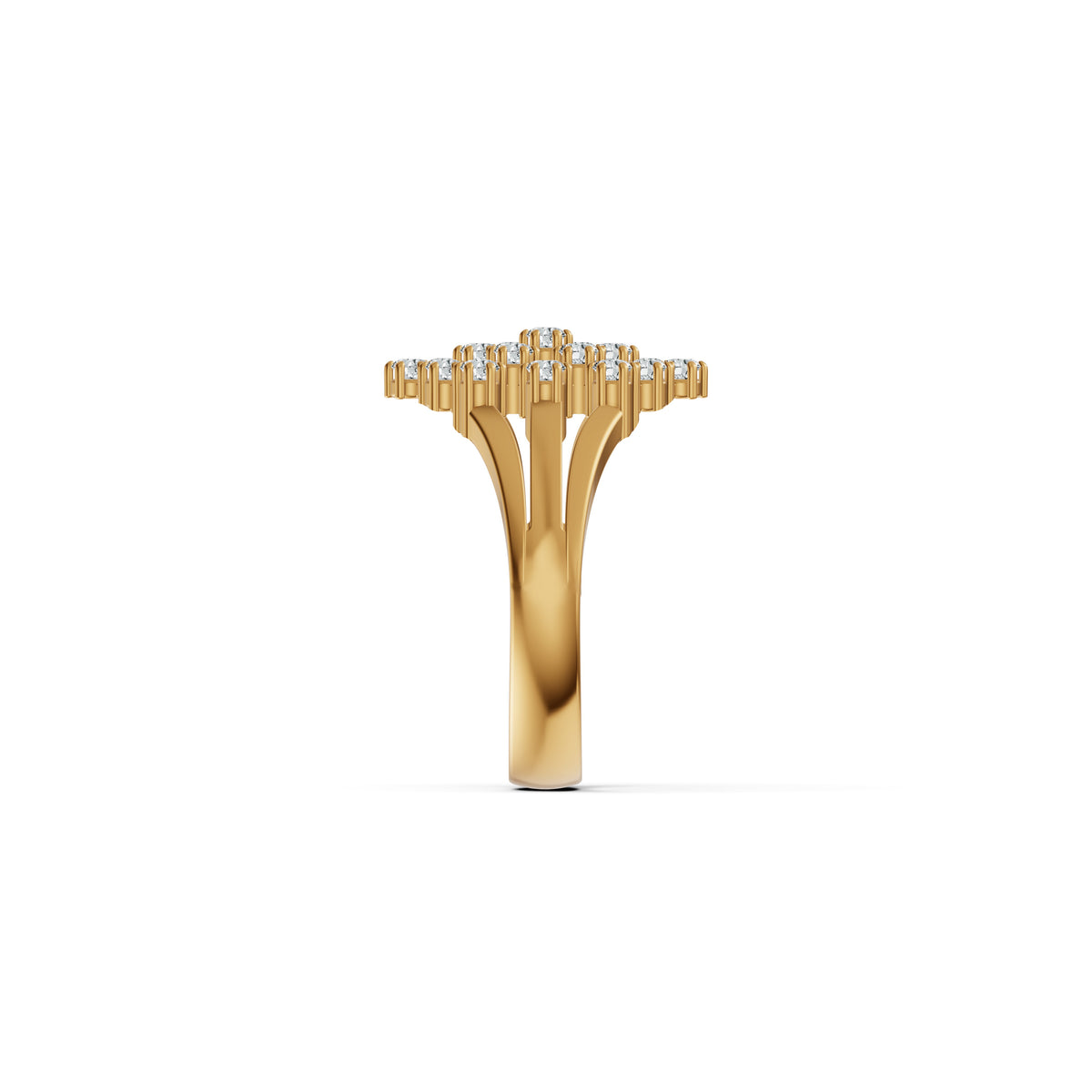 Interlocking Criss Cross Diamond Ring