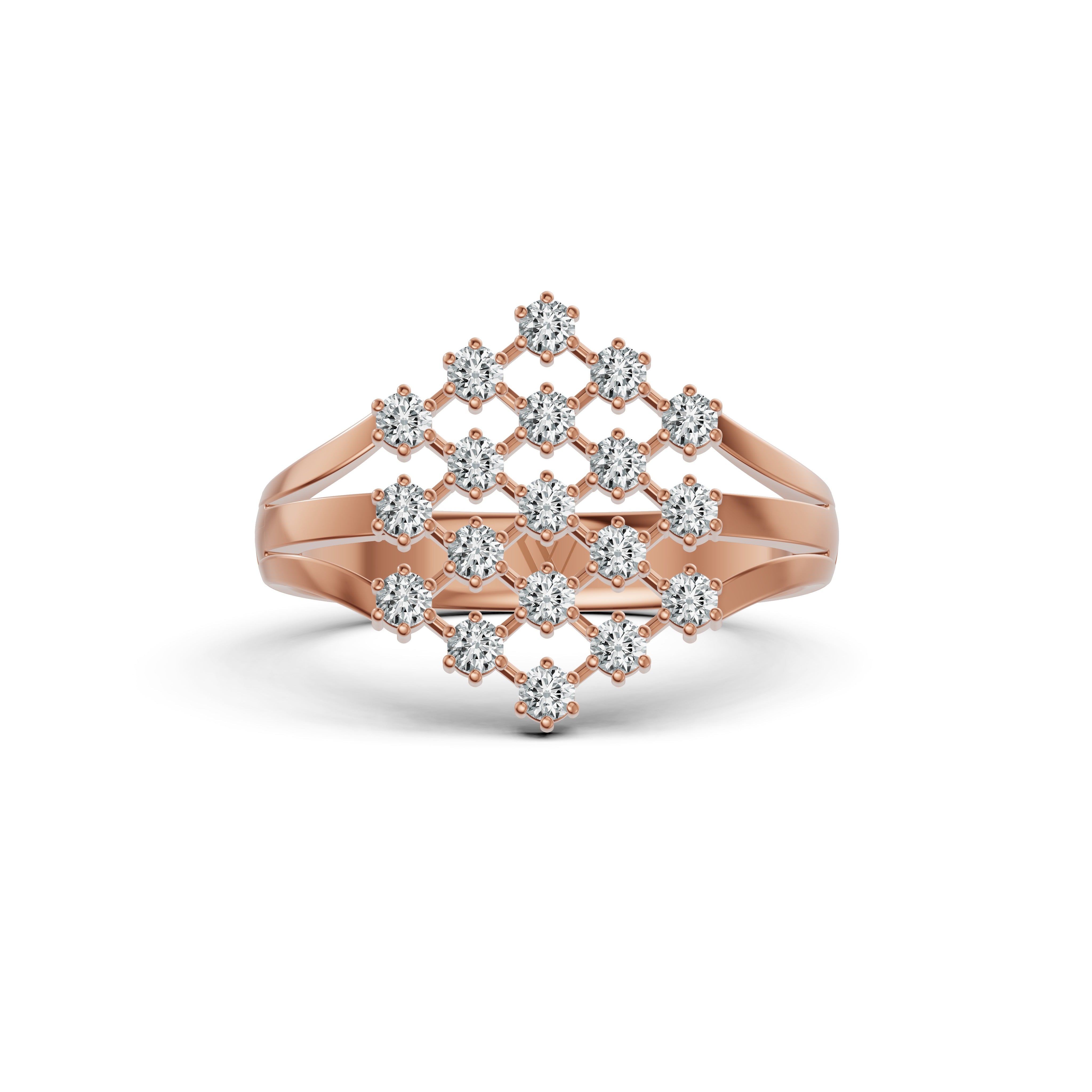 Interlocking Criss Cross Diamond Ring