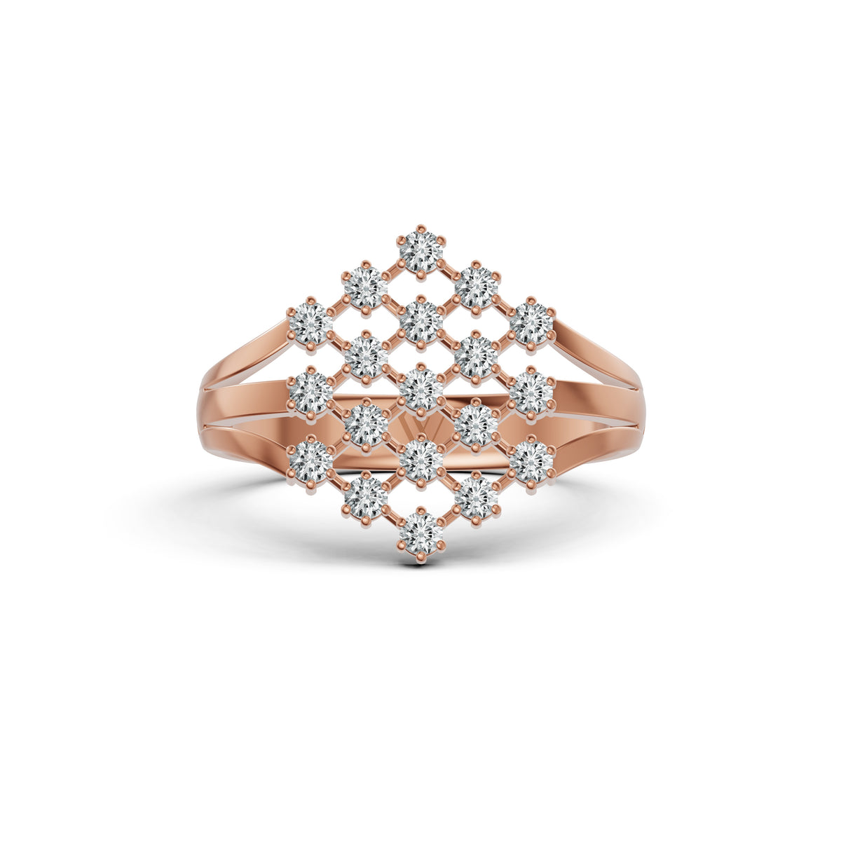 Interlocking Criss Cross Diamond Ring