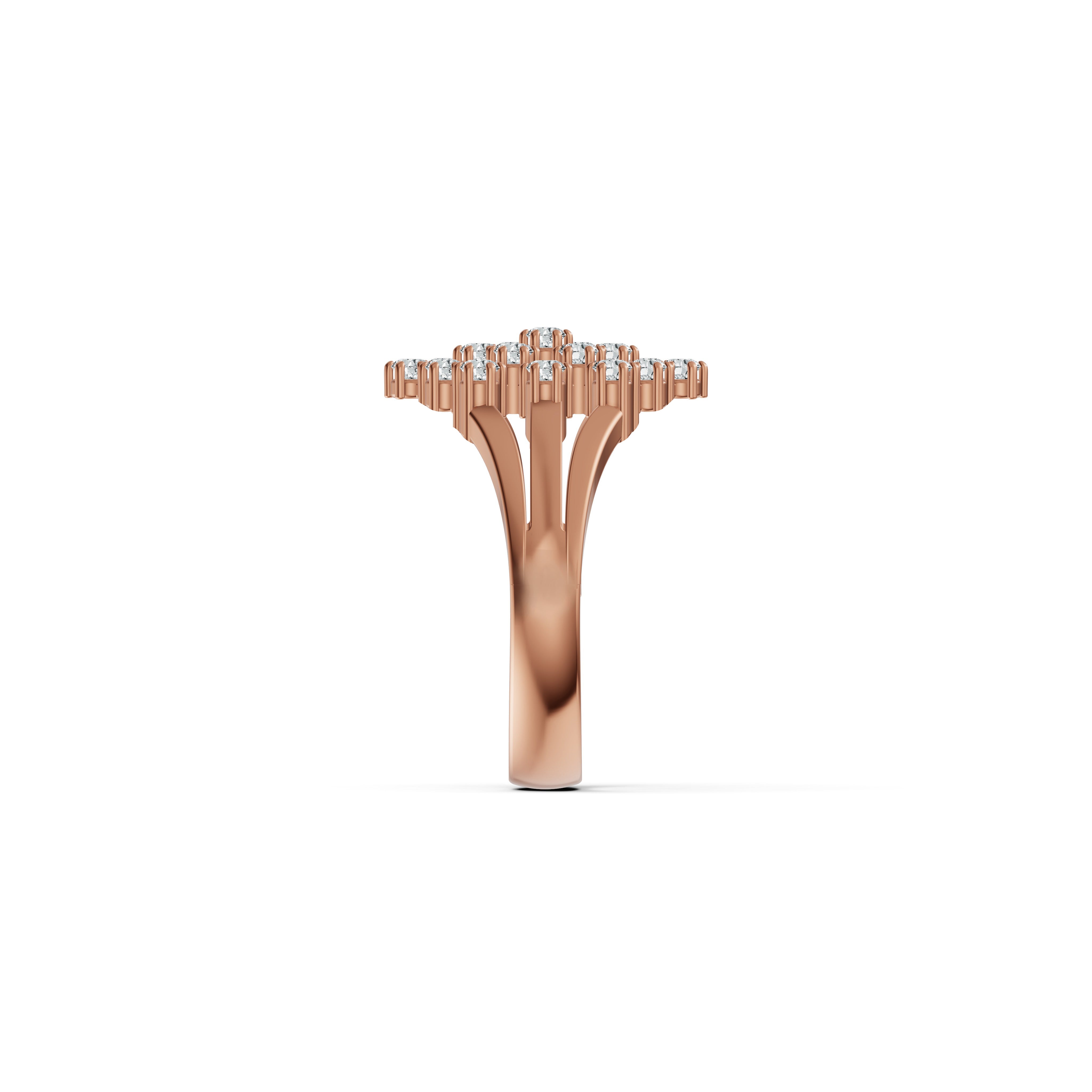 Interlocking Criss Cross Diamond Ring