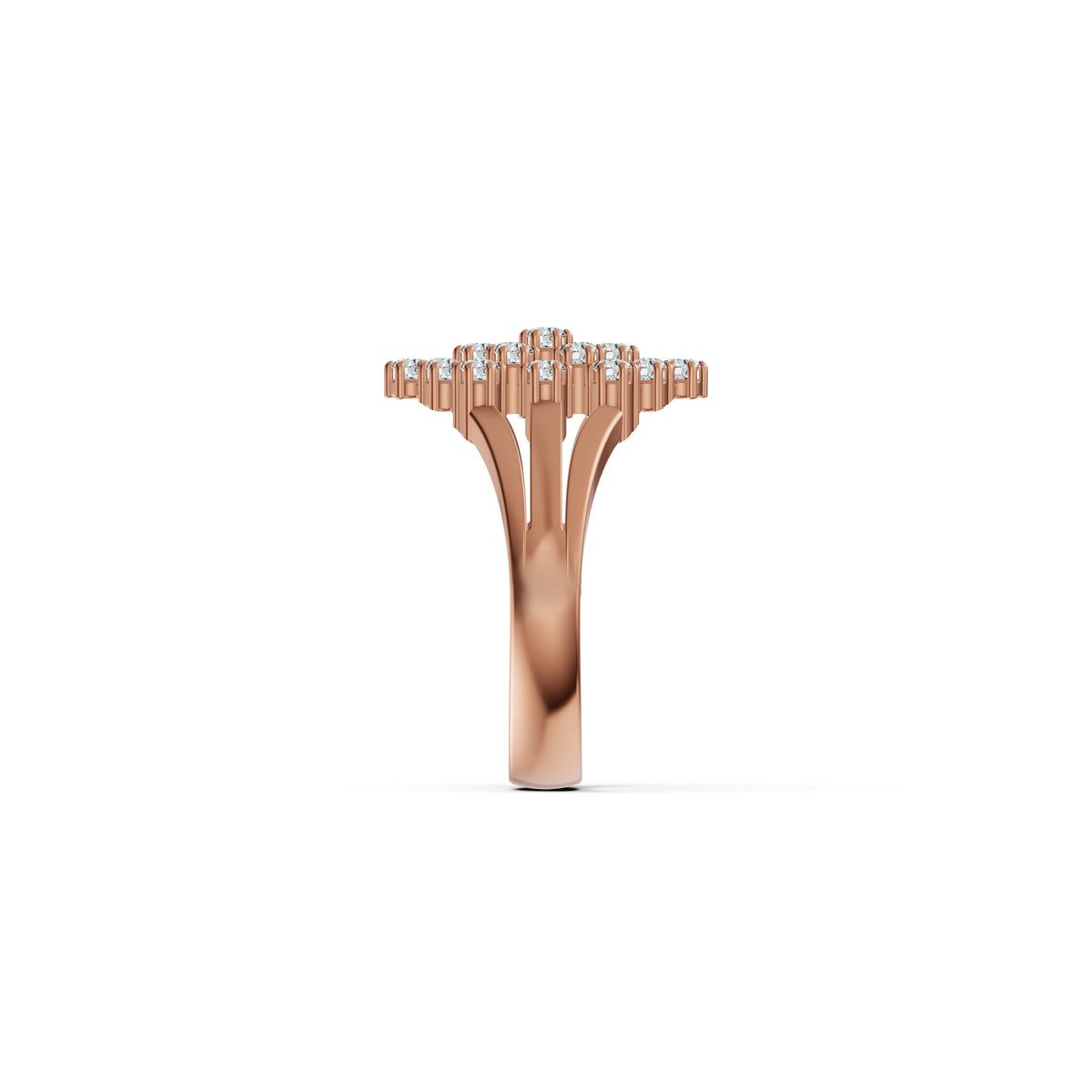 Interlocking Criss Cross Diamond Ring