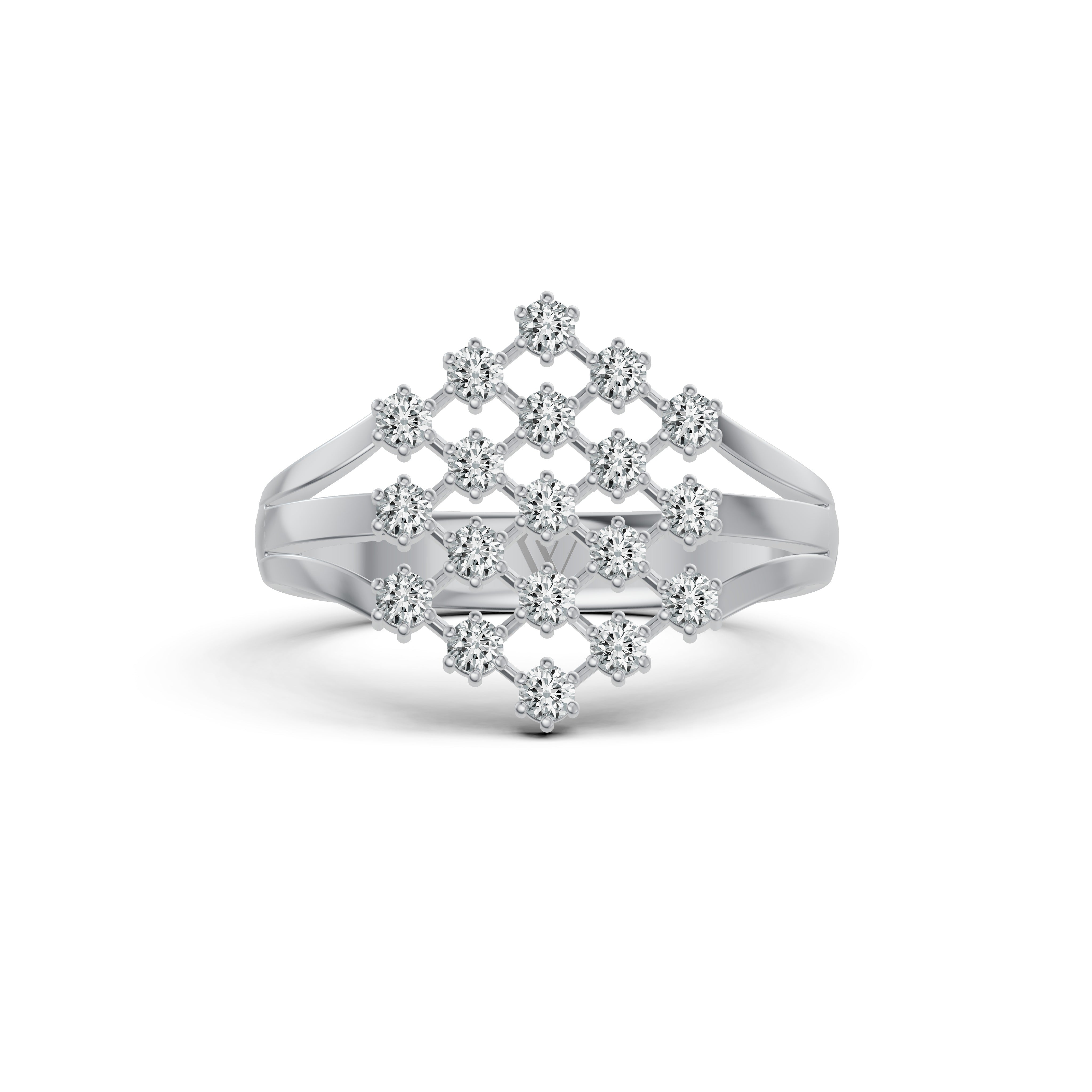 Interlocking Criss Cross Diamond Ring