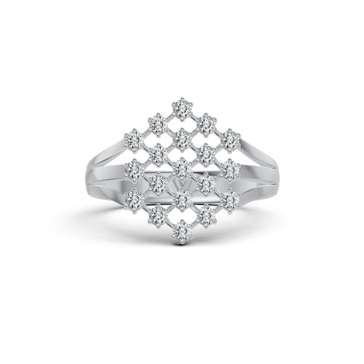 Interlocking Criss Cross Diamond Ring