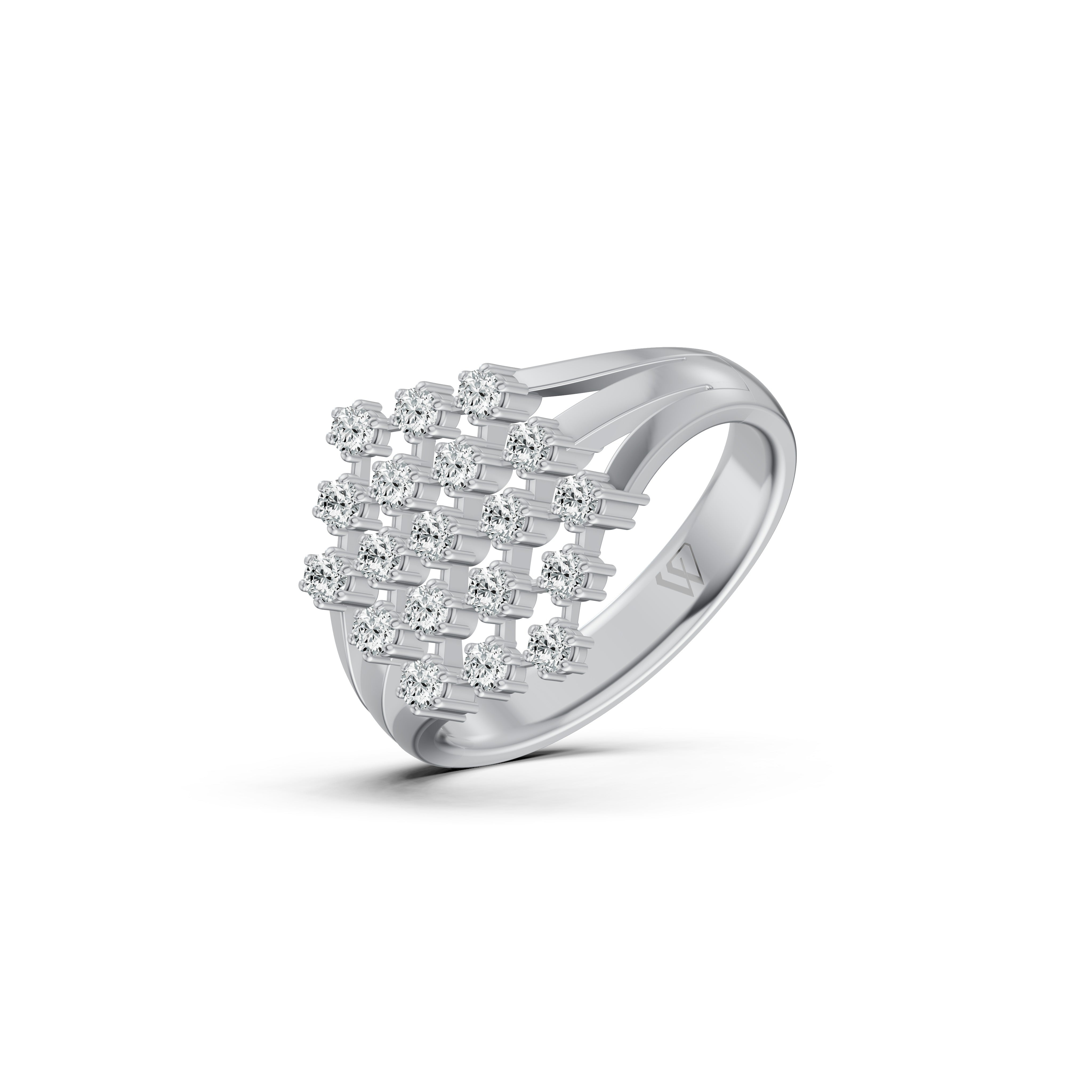 Interlocking Criss Cross Diamond Ring