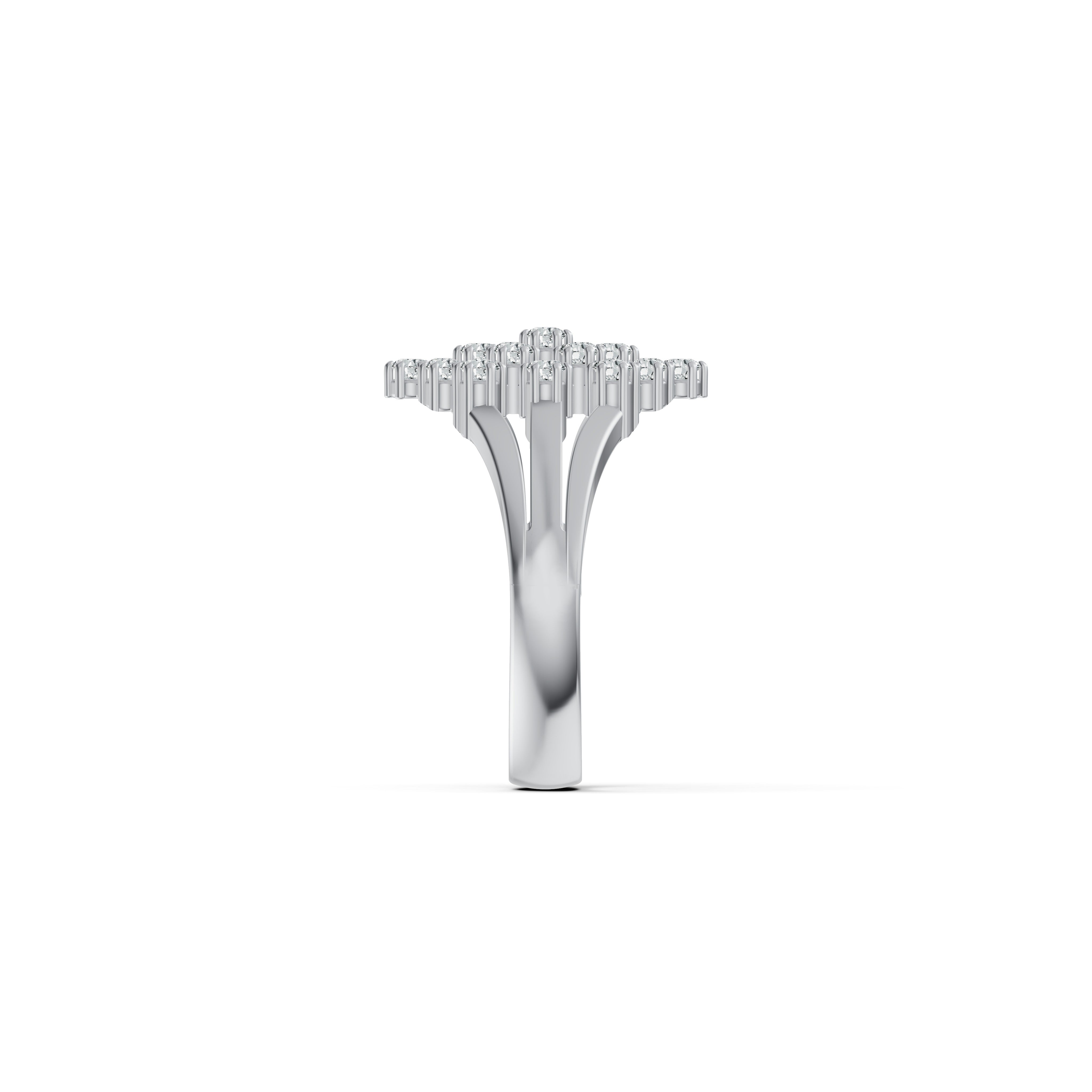 Interlocking Criss Cross Diamond Ring