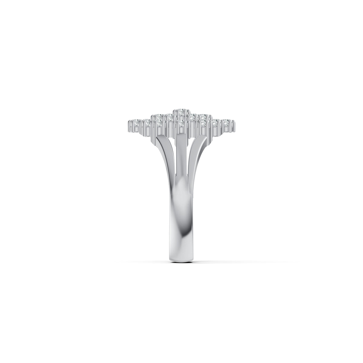 Interlocking Criss Cross Diamond Ring