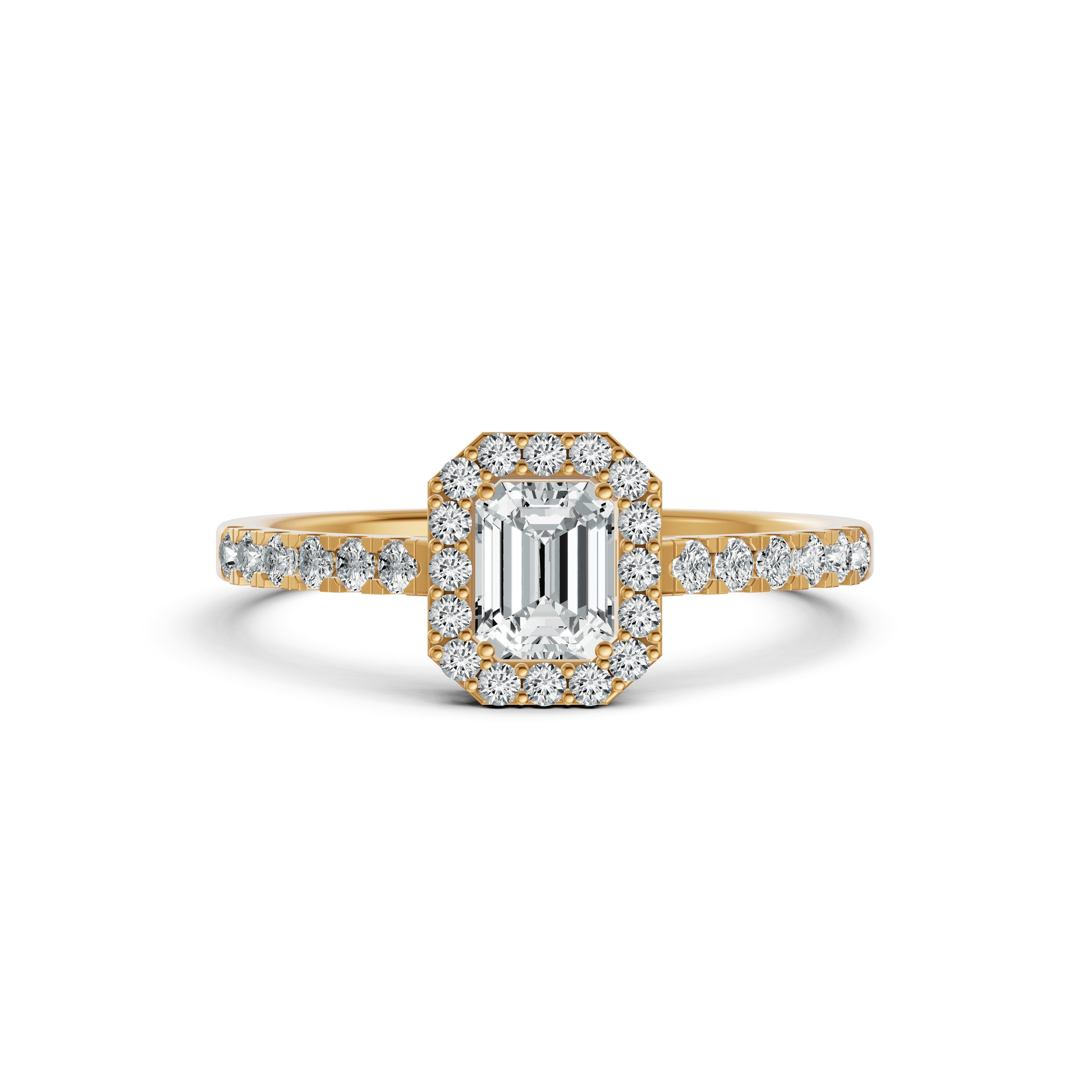 The Emerald Halo Diamond Ring