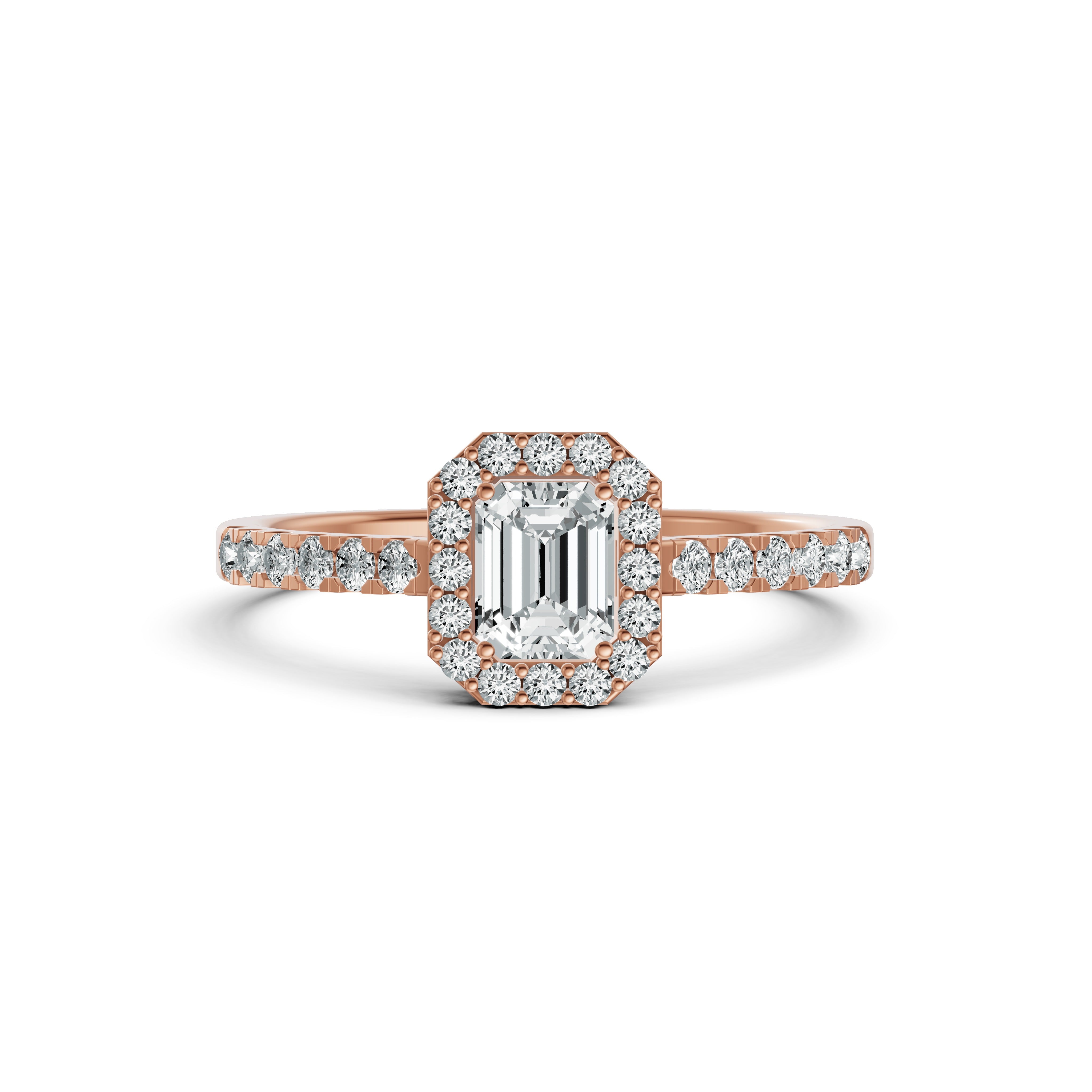 The Emerald Halo Diamond Ring