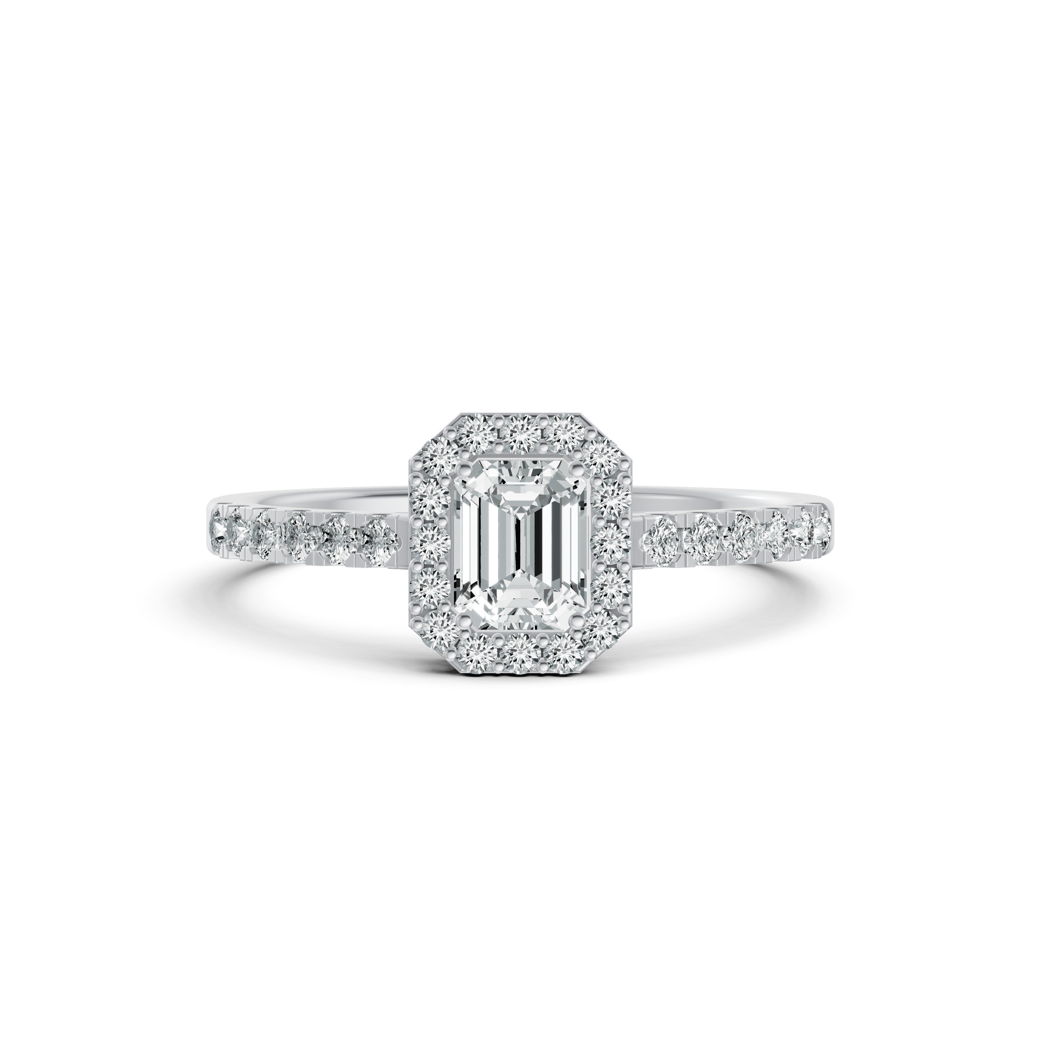 The Emerald Halo Diamond Ring