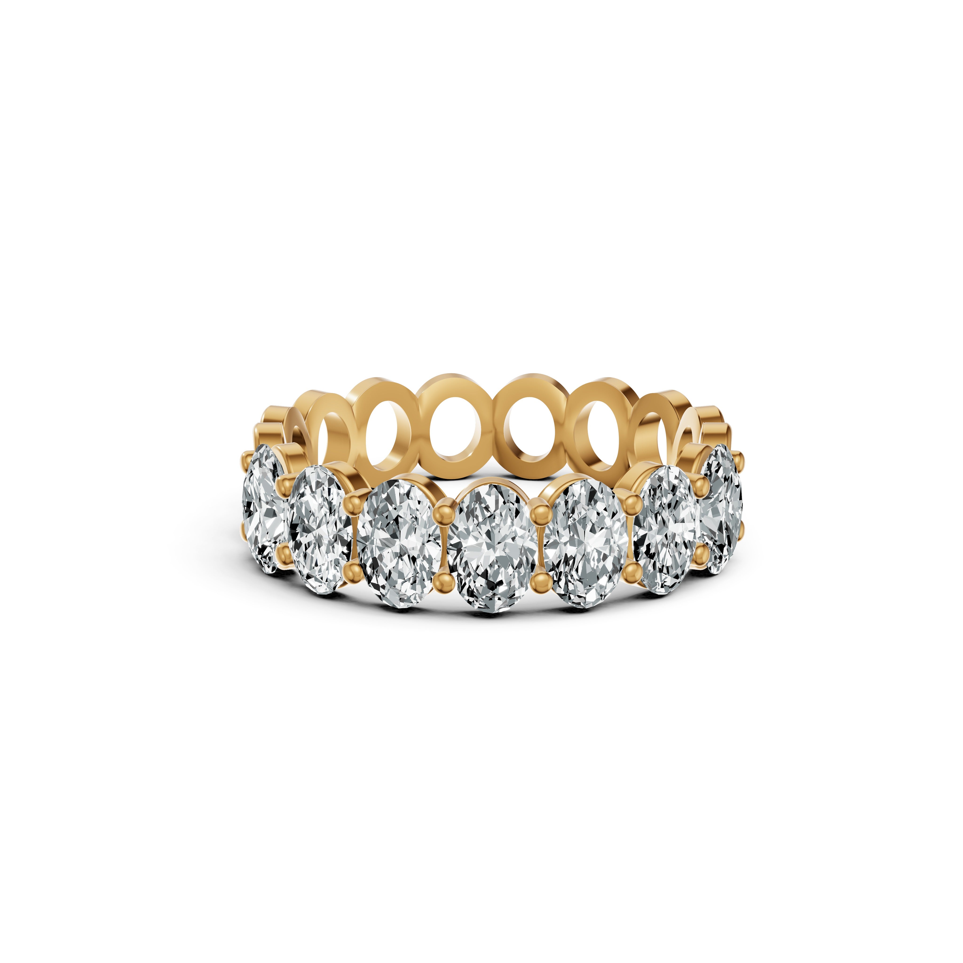 Oval Solitaire Eternity Ring