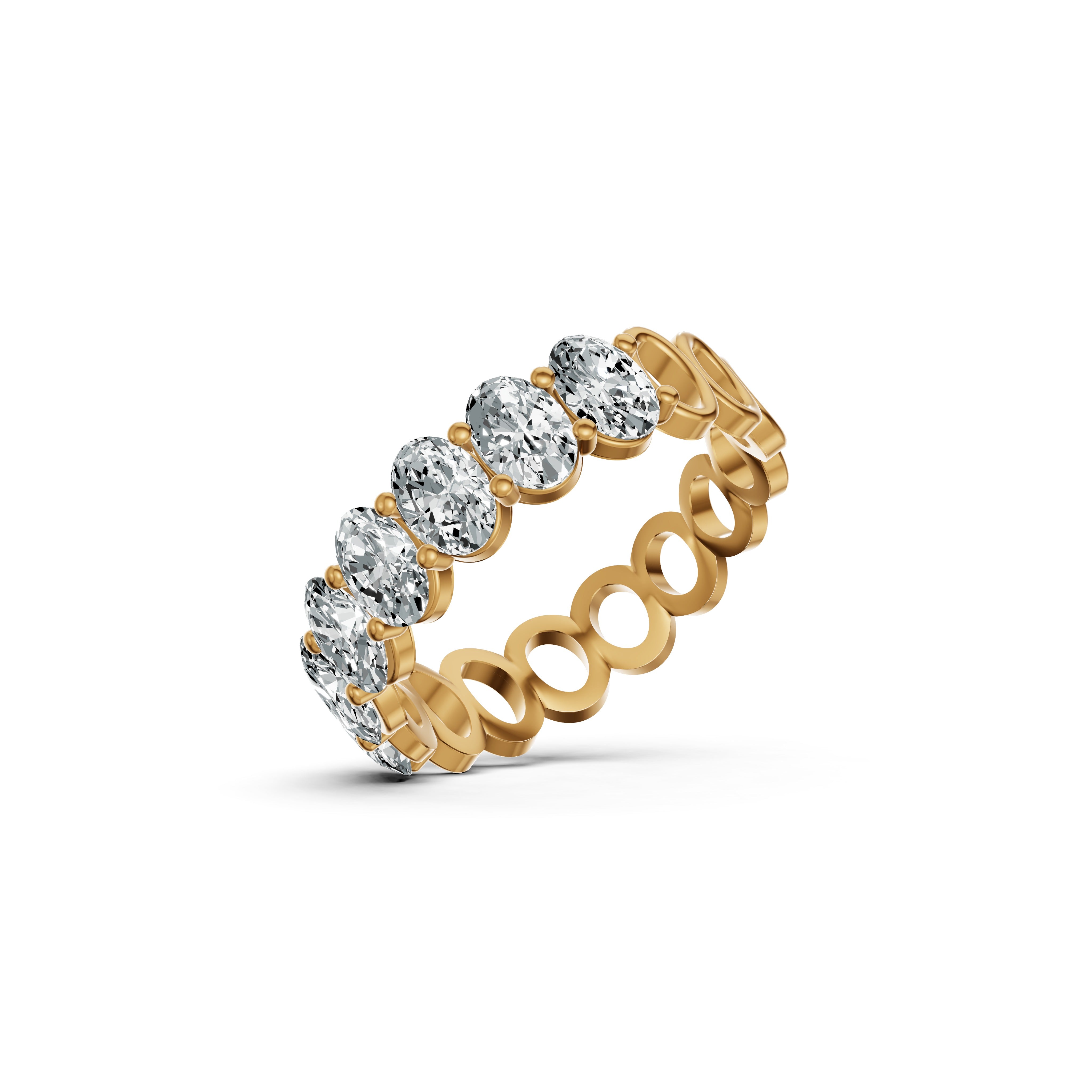 Oval Solitaire Eternity Ring