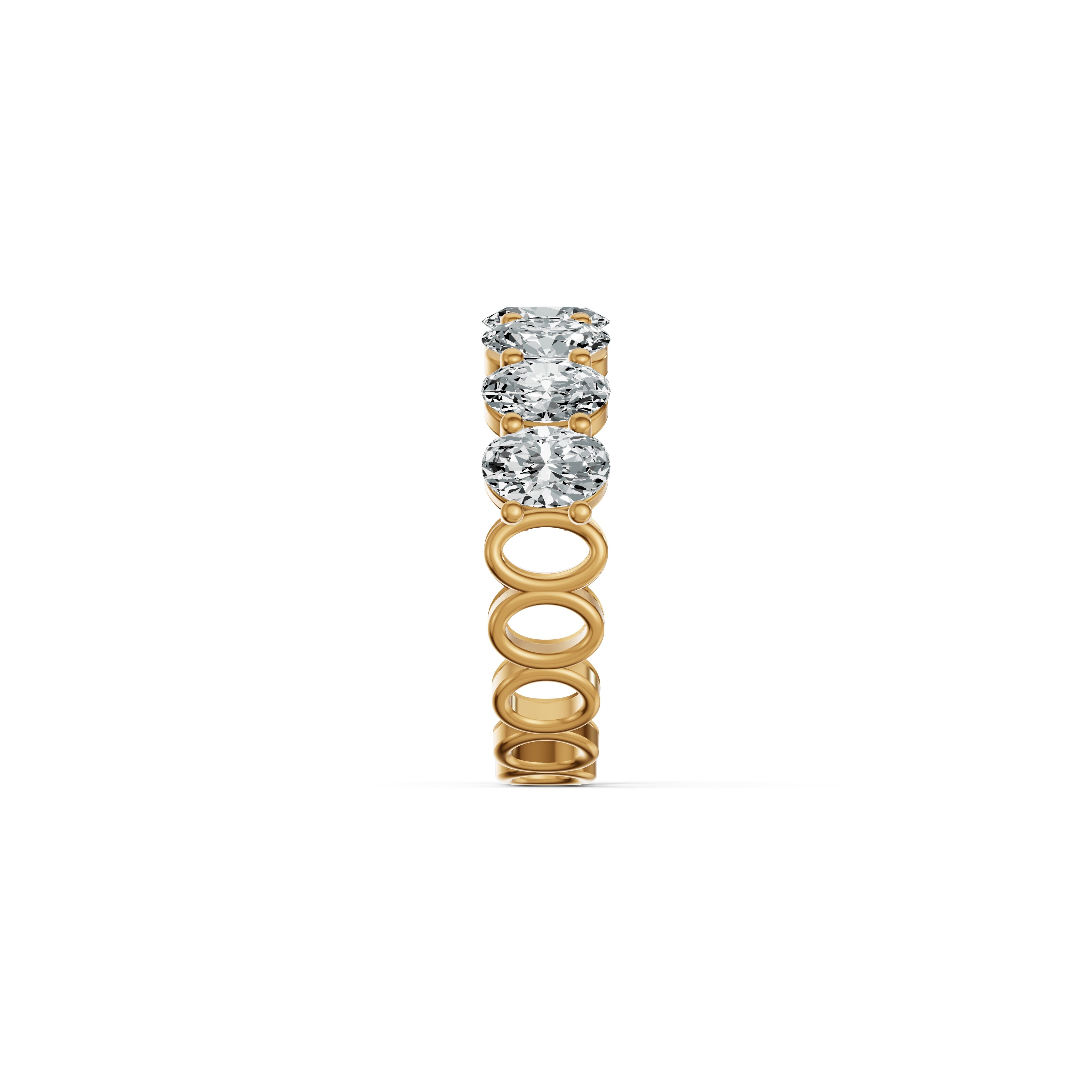 Oval Solitaire Eternity Ring