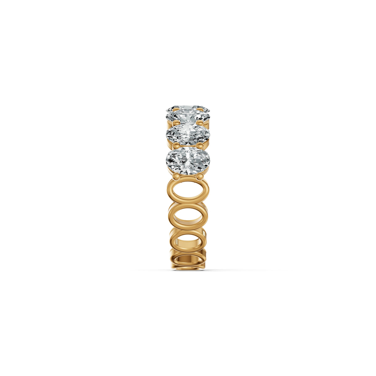 Oval Solitaire Eternity Ring