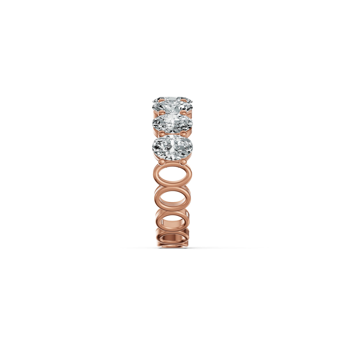 Oval Solitaire Eternity Ring