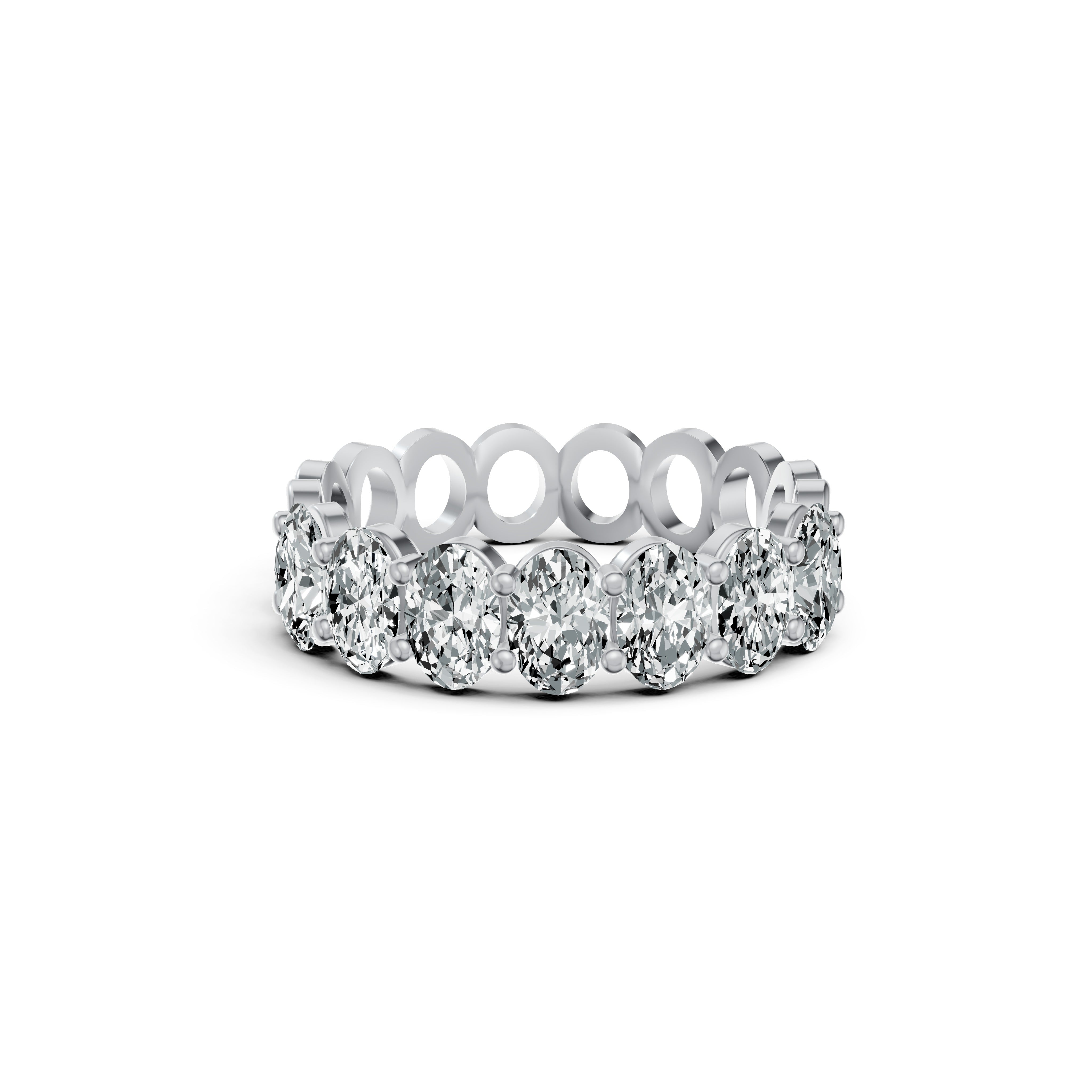 Oval Solitaire Eternity Ring