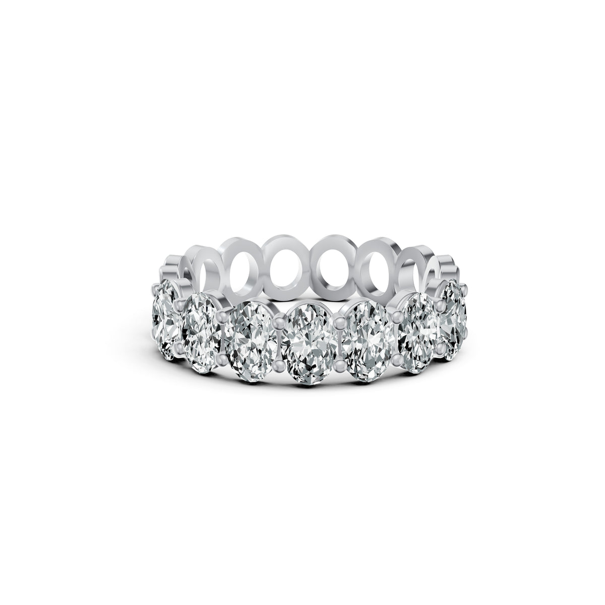 Oval Solitaire Eternity Ring