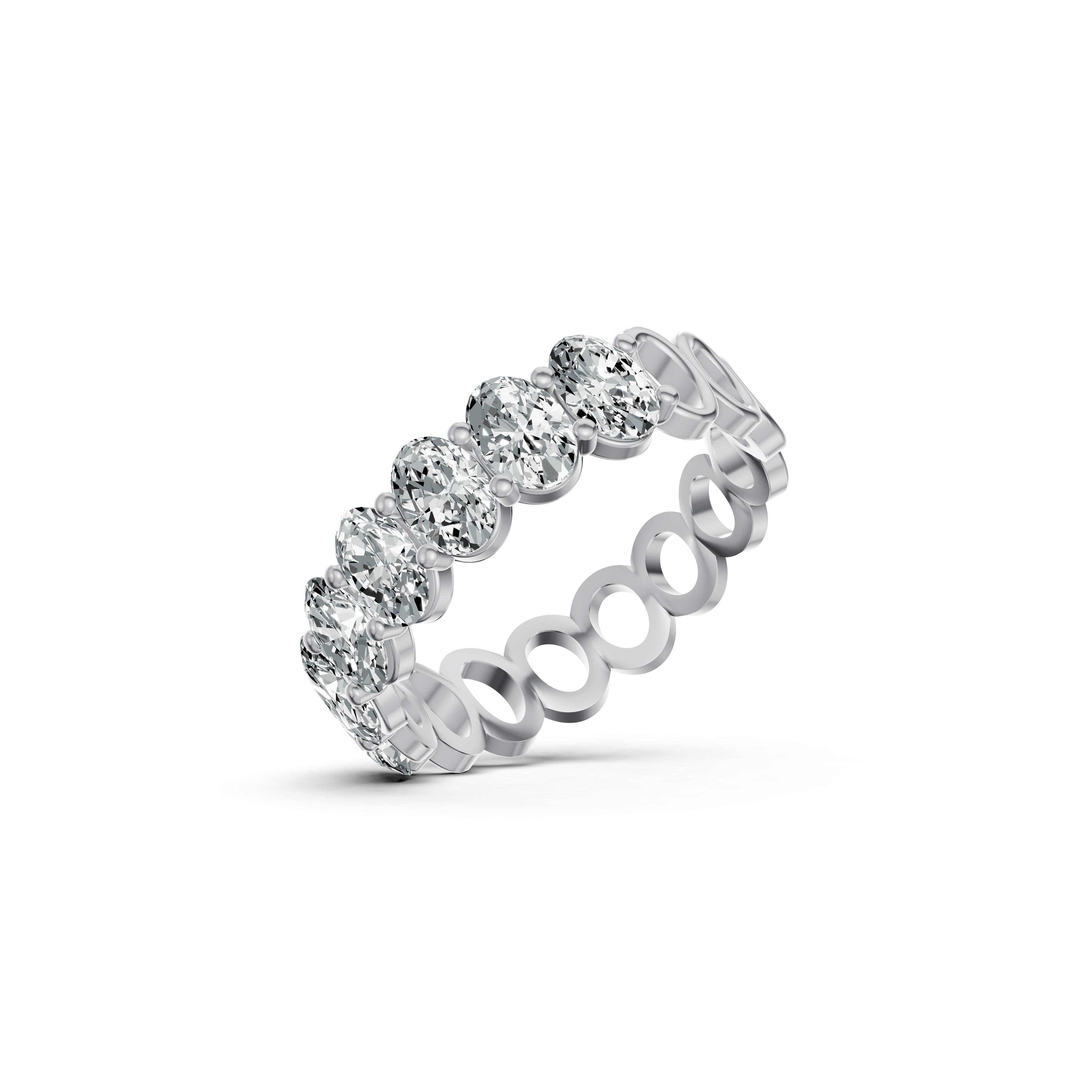 Oval Solitaire Eternity Ring